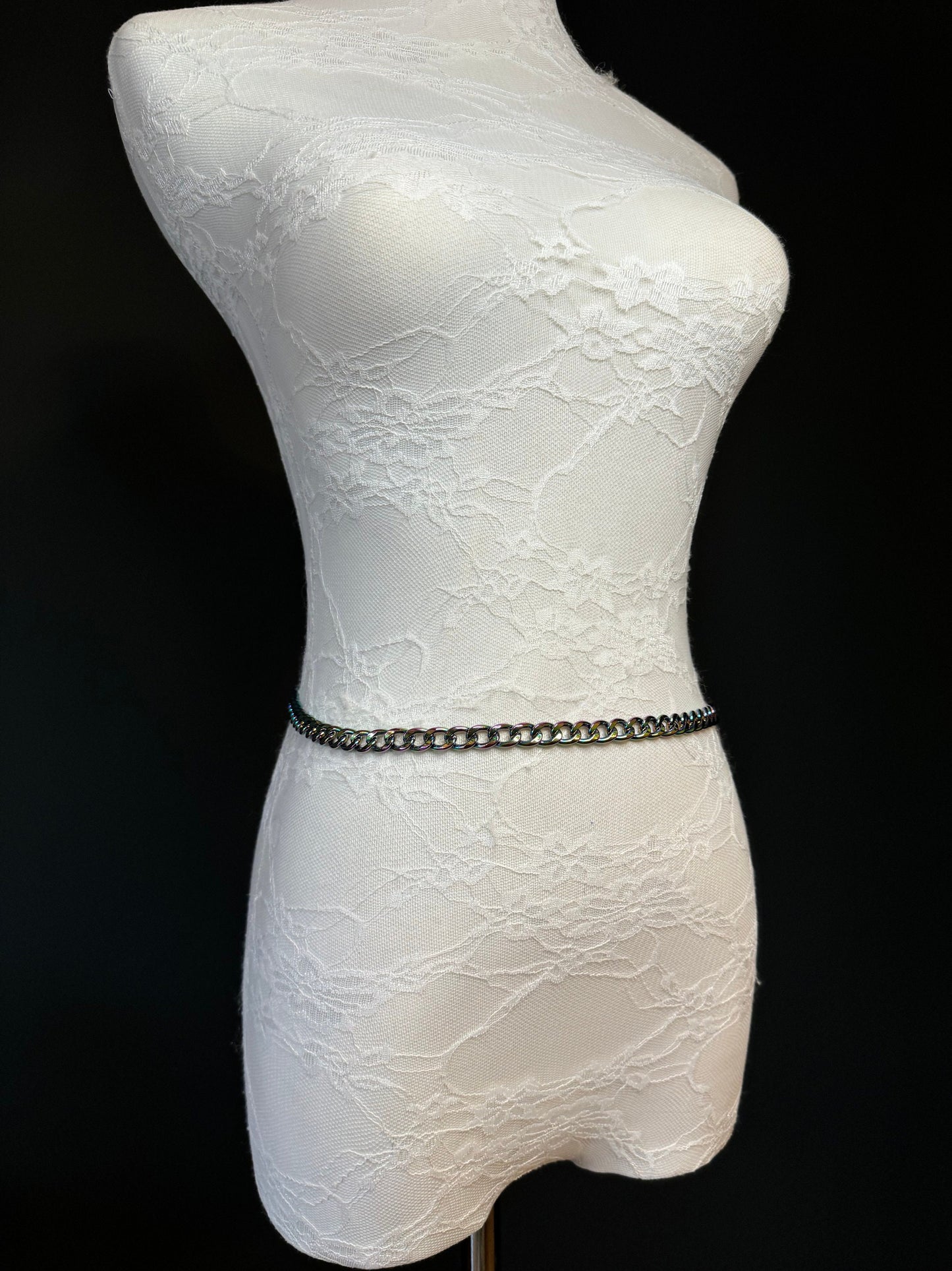 X-long Multi Colour Chain Belt, Metal Chain Belt, Teen Sizes, Sizes 18”-60”, Fan Design, Fan Collection, Festival, Gift, Fashion Accessory
