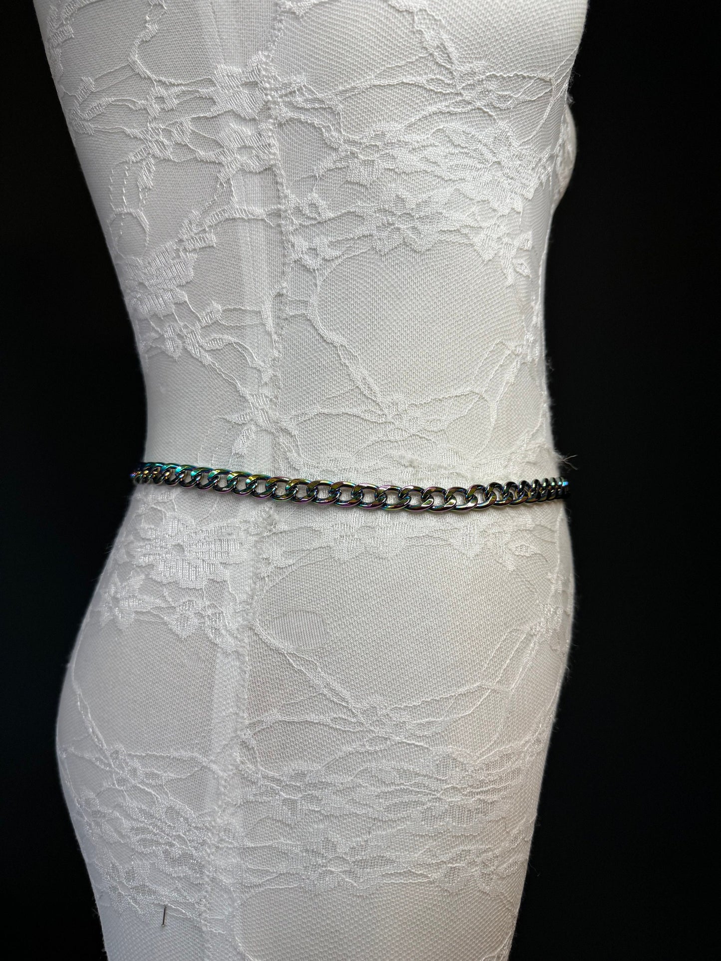 X-long Multi Colour Chain Belt, Metal Chain Belt, Teen Sizes, Sizes 18”-60”, Fan Design, Fan Collection, Festival, Gift, Fashion Accessory