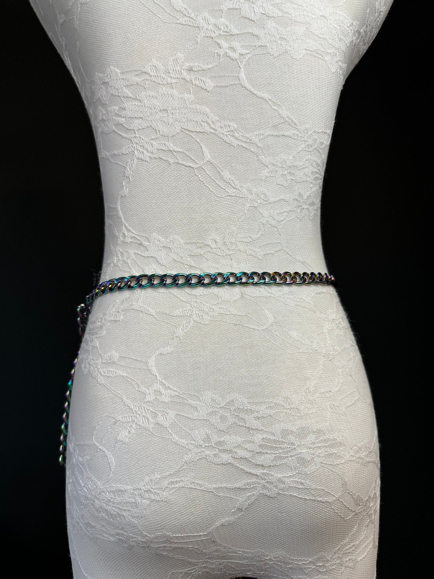 X-long Multi Colour Chain Belt, Metal Chain Belt, Teen Sizes, Sizes 18”-60”, Fan Design, Fan Collection, Festival, Gift, Fashion Accessory