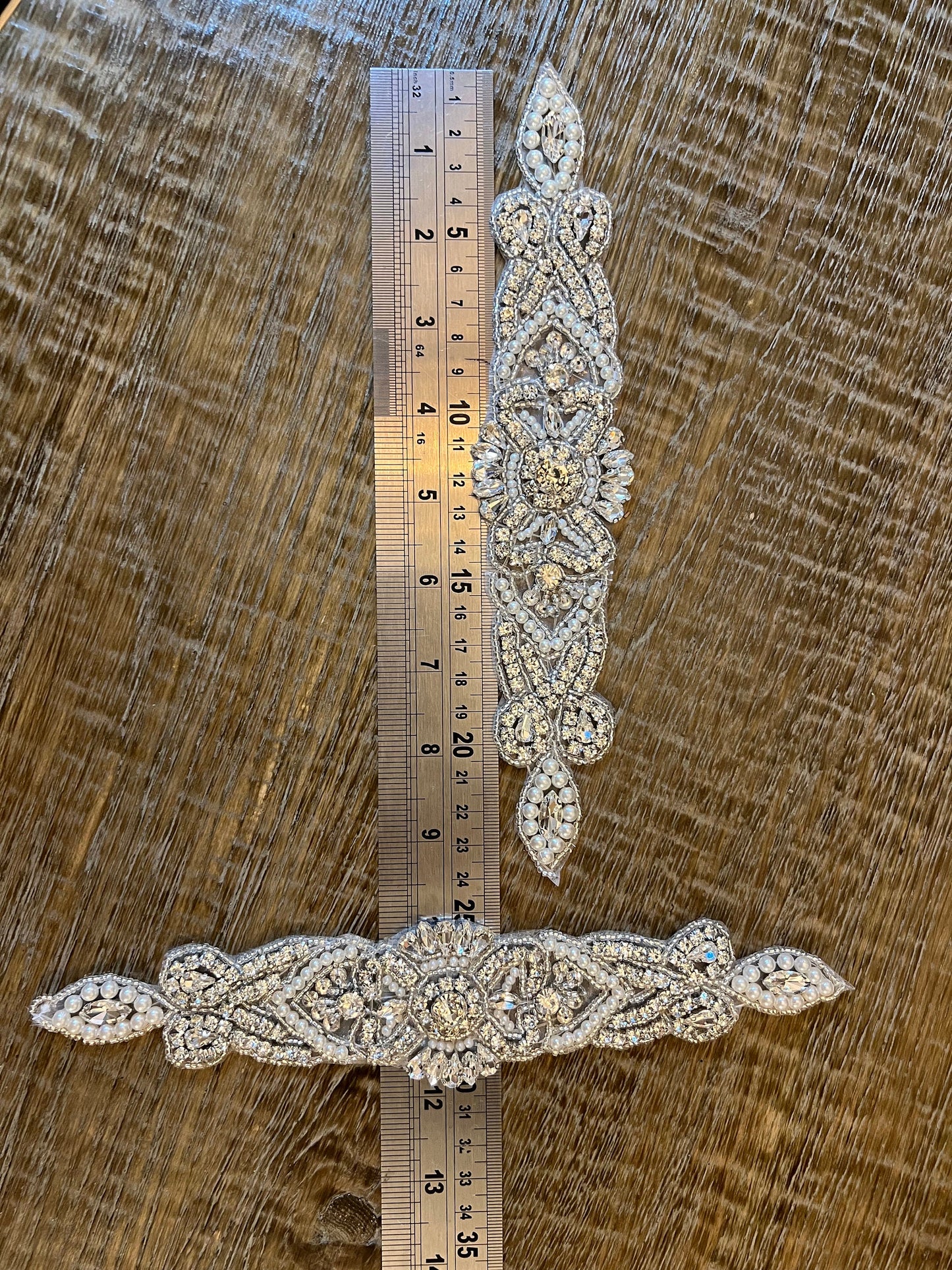Crystal Rhinestone Applique For Belt Headband Wedding Bridal