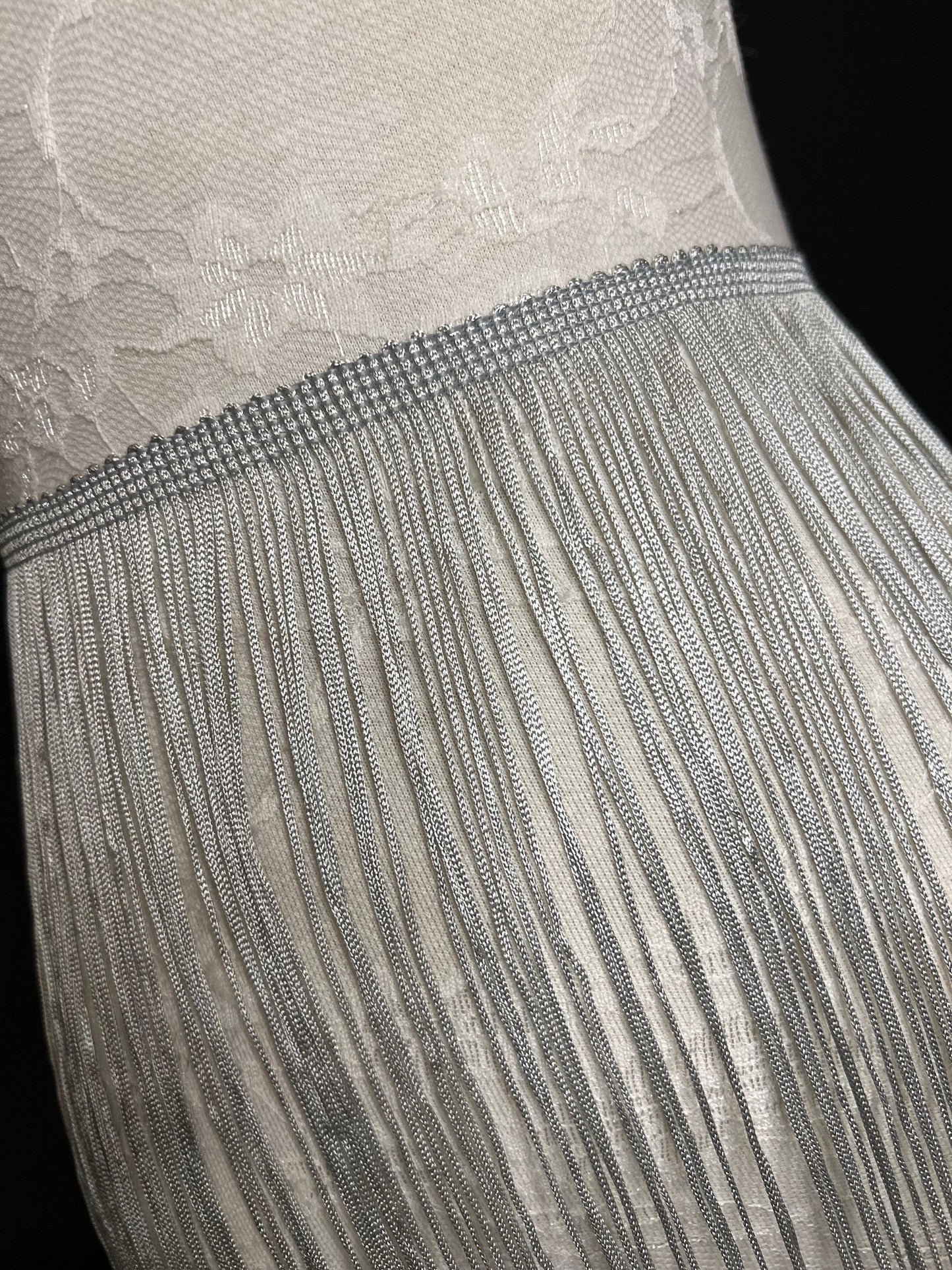 12” Silver Fringe Trim