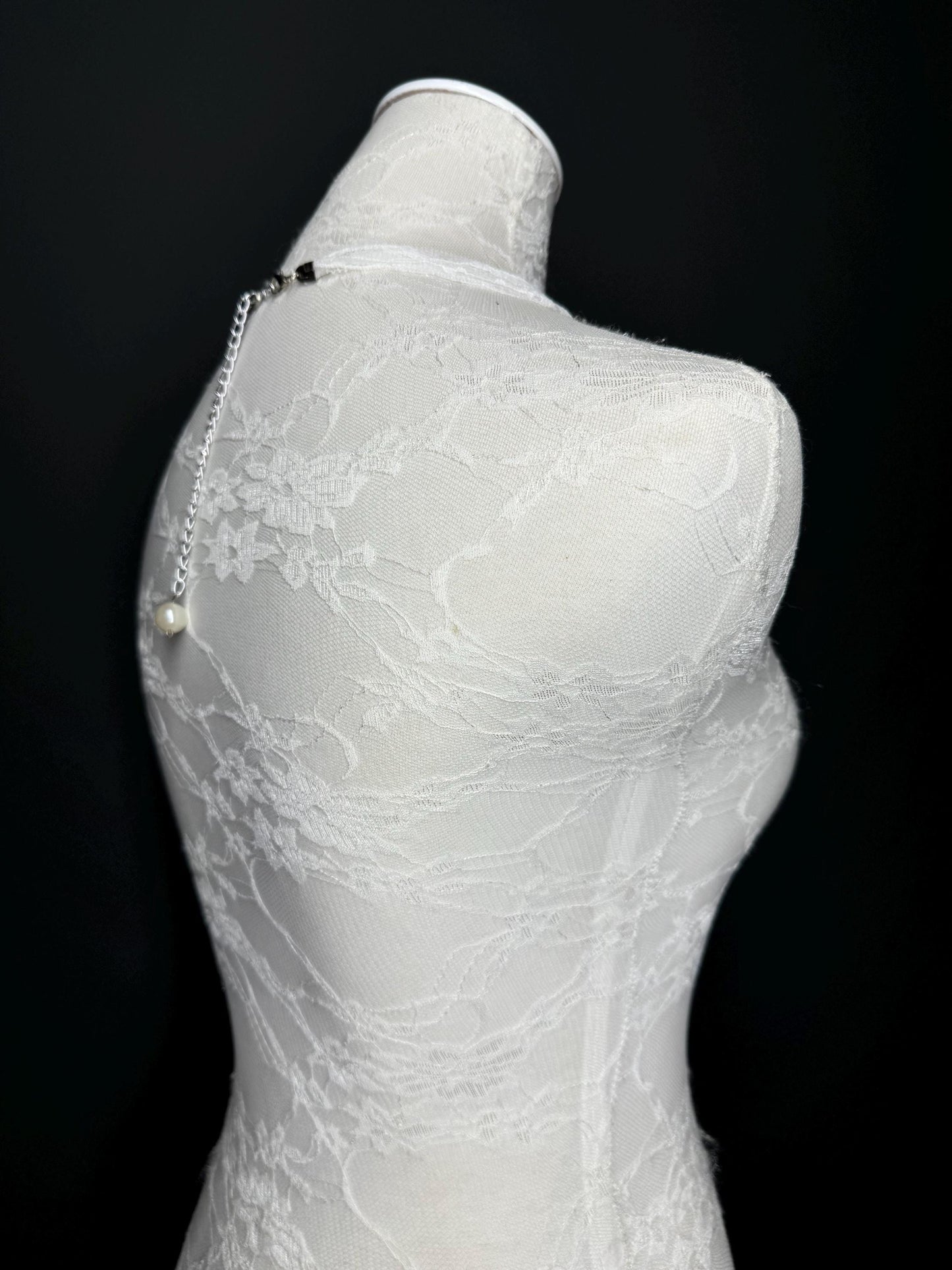 Pearl Lace Corsage Necklace, Elegant Couture Style Handmade Necklace, Pearls, Lace Necklace, Chic, Fashion, FAN Exclusive, Handmade