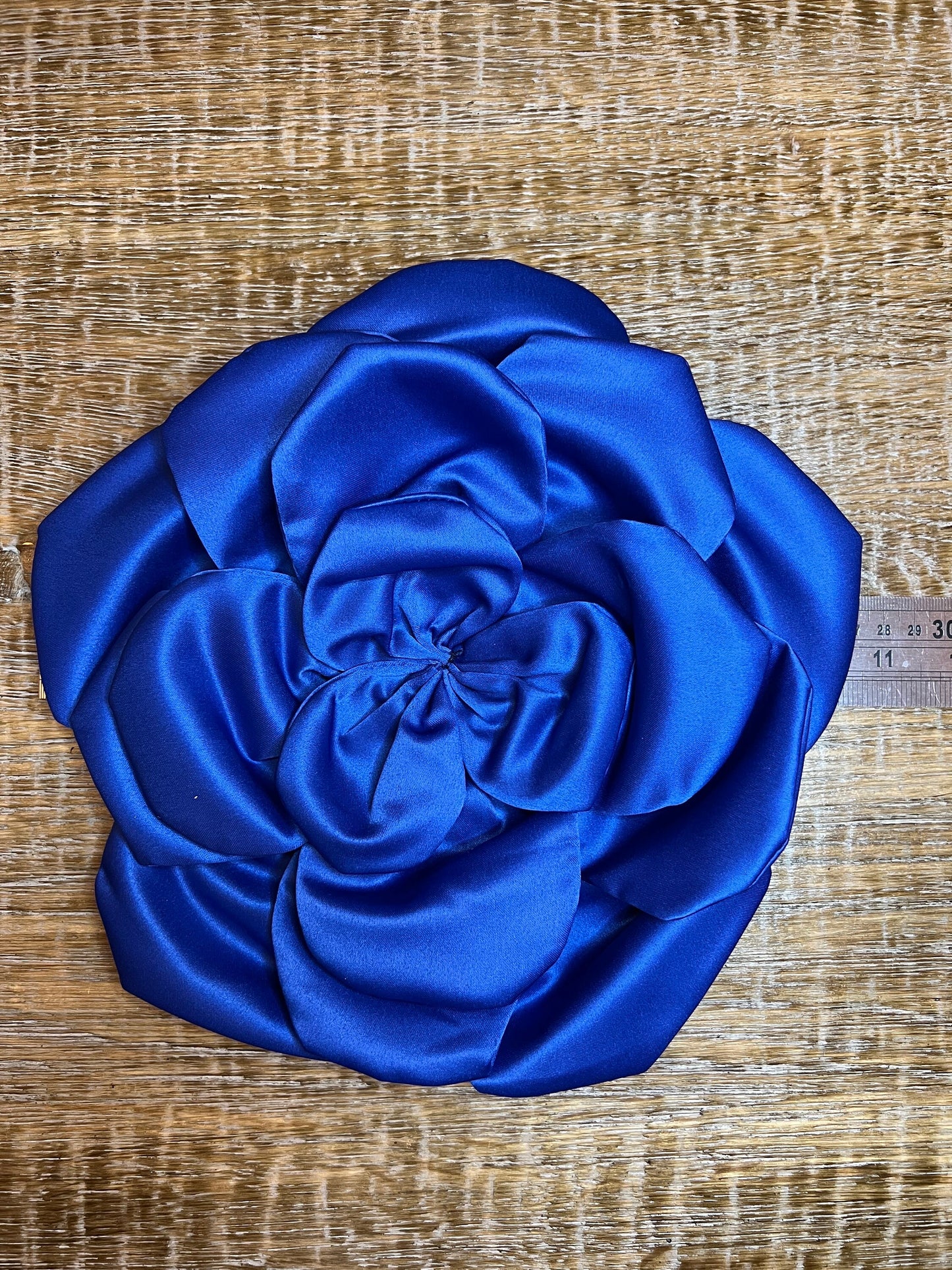 Oversized Large Corsage Flower, Royal Blue, 9 colours, 11” Wide, 27cm, Pin on Corsage, Bridal, Clothing, Dress, Hat, Accessory, FAN Design