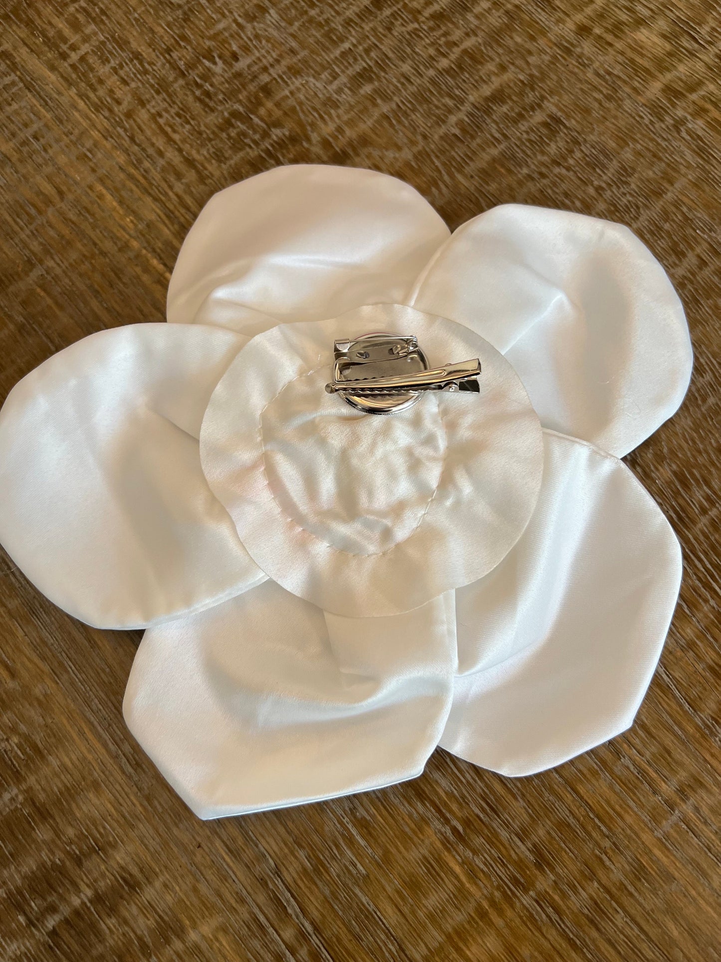 Large 3D Corsage Flower, Ivory, 9” Wide, 27cm, Pin on Corsage, Bridal, Clothing, Dress, Hat, Accessory, FAN Design