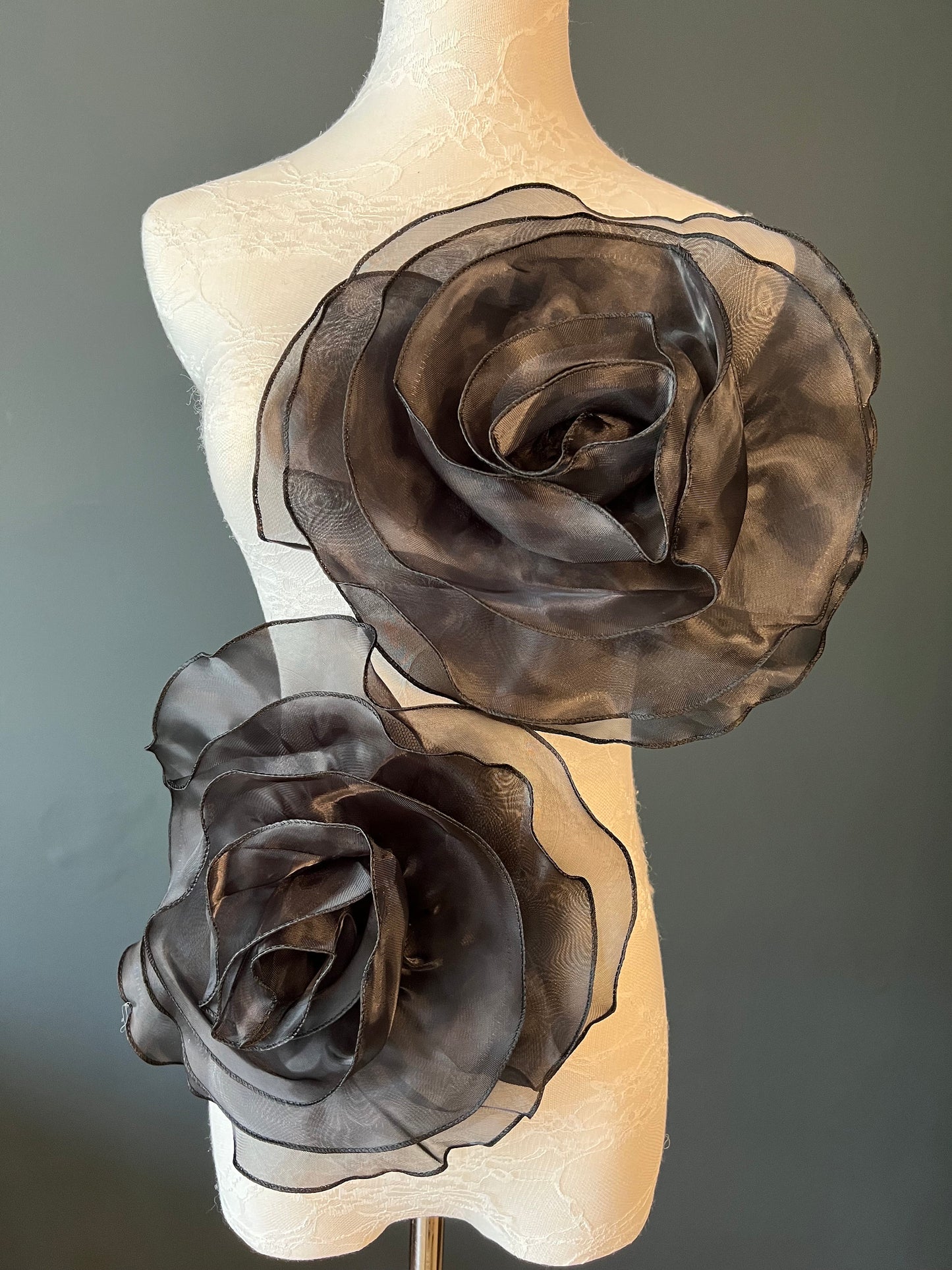 Large 3D Corsage Flower, 6 colours, 10” Wide, Pin on Corsage, Bridal, Clothing, Dress, Hat, Accessory, FAN Design