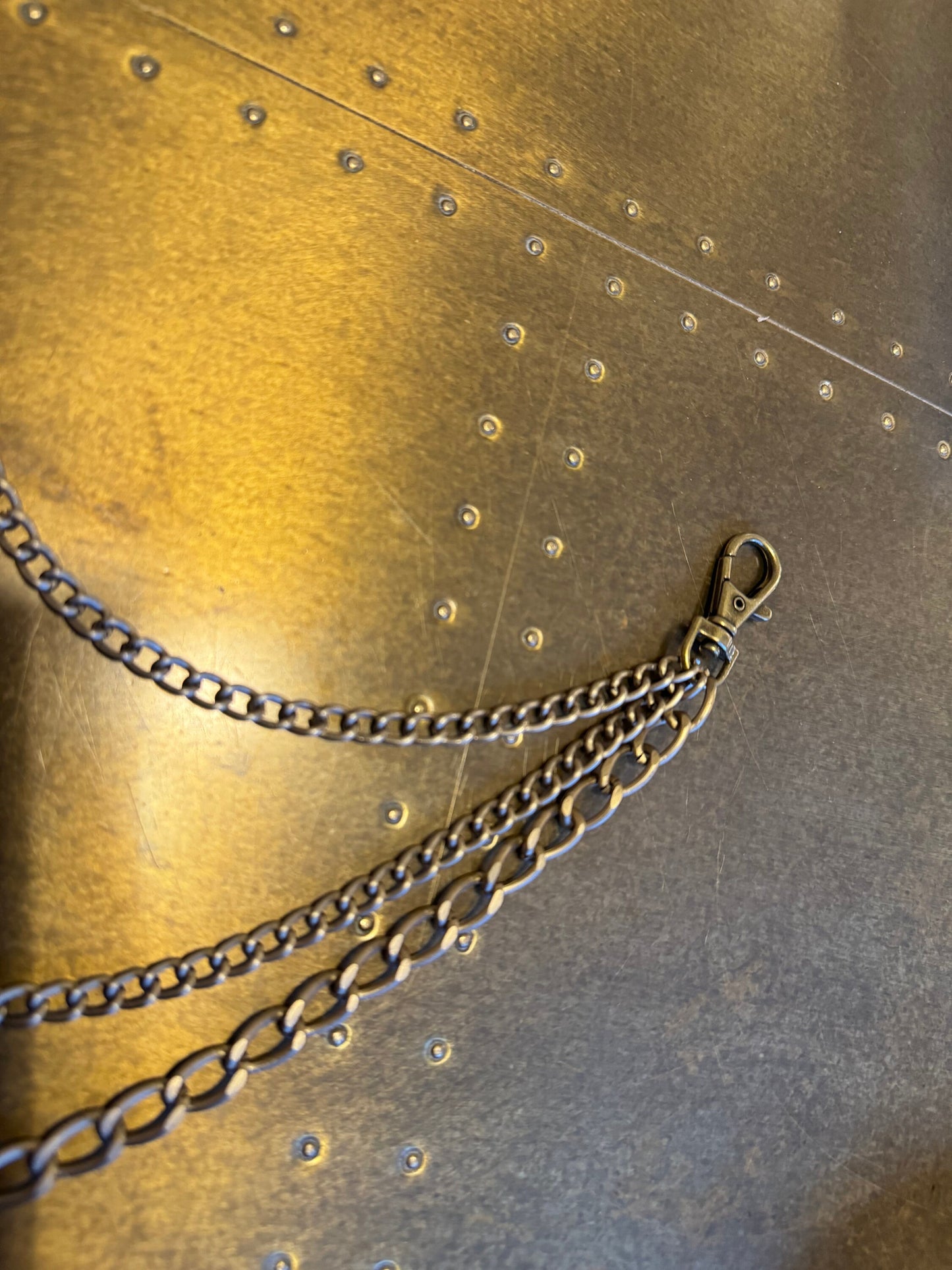 Antique Brass Layered Jeans Chains, 6 Sizes