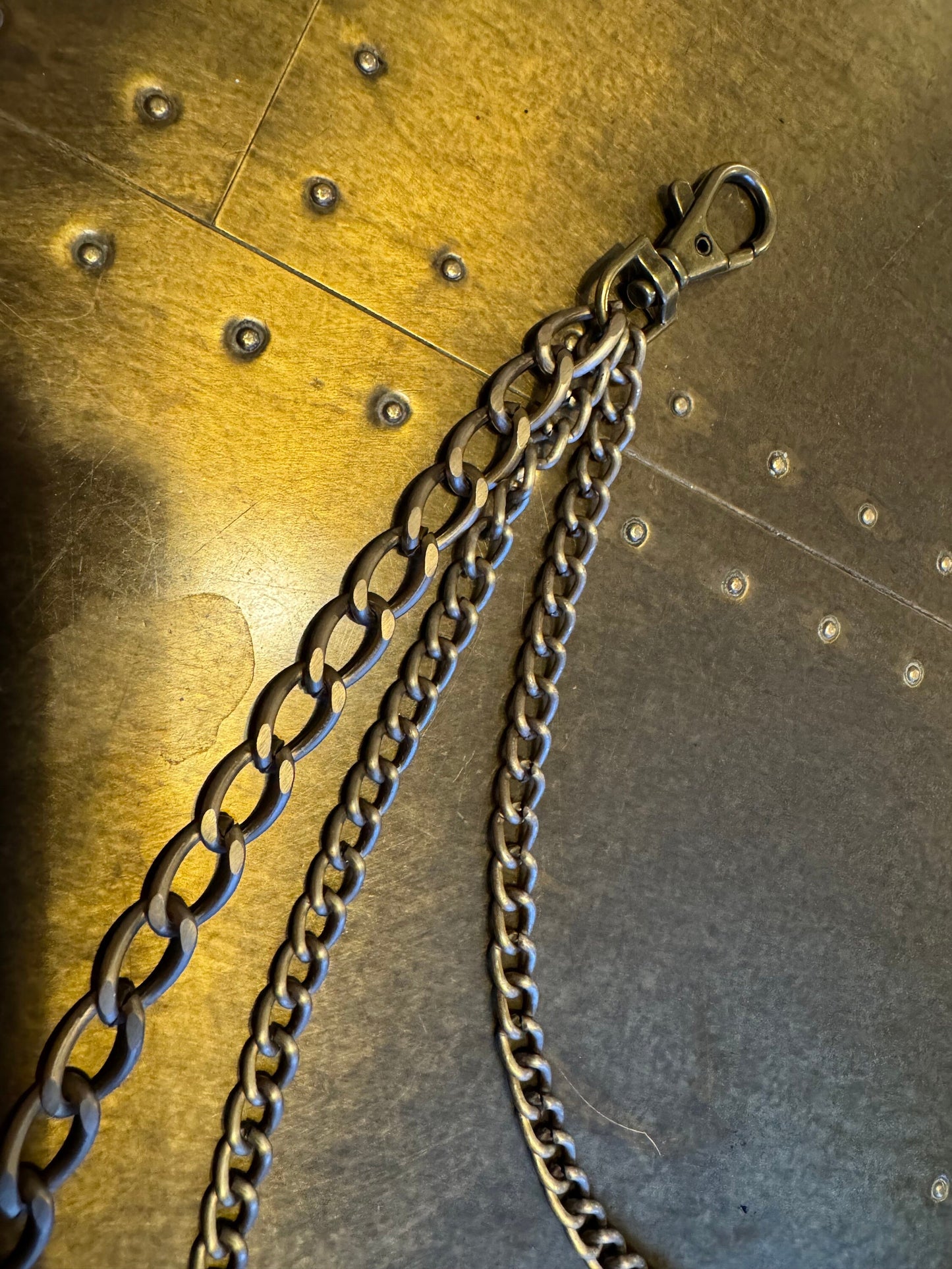 Antique Brass Layered Jeans Chains, 6 Sizes