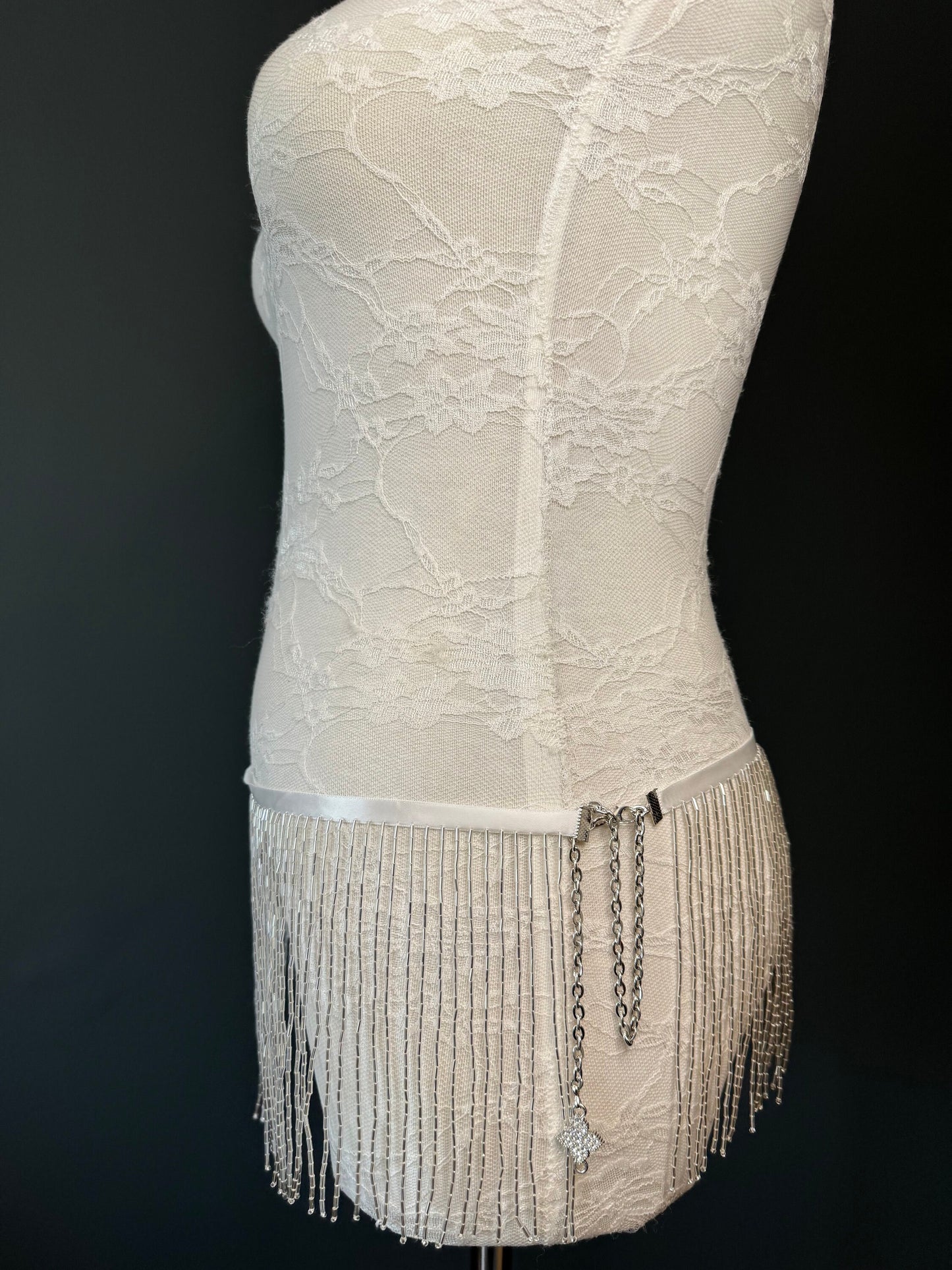 X-long Belt, Glass Beaded Fringe Belt, 8 colours, Sizes 18 to 60 inch, FAN Design, Fashion, Costume, Dance, Festival, 6” Long Fringe Belt