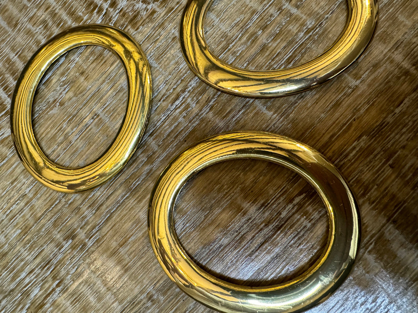 Large Ring Buckle, Deep Gold Abs Plastic Ring, Swimwear, Clothing, Belt, Bags, Crafts, 4”x 3.5”