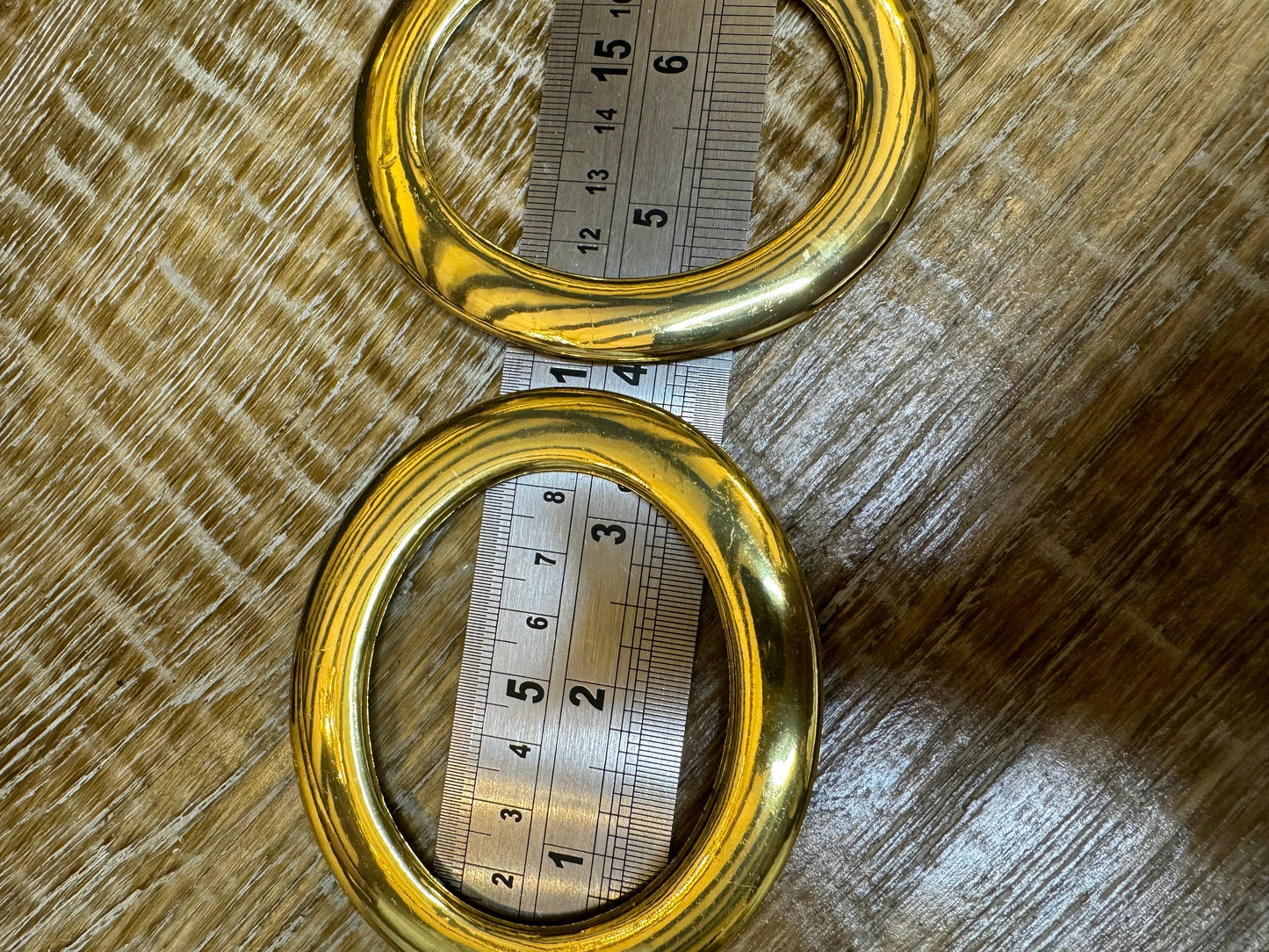 Large Ring Buckle, Deep Gold Abs Plastic Ring, Swimwear, Clothing, Belt, Bags, Crafts, 4”x 3.5”