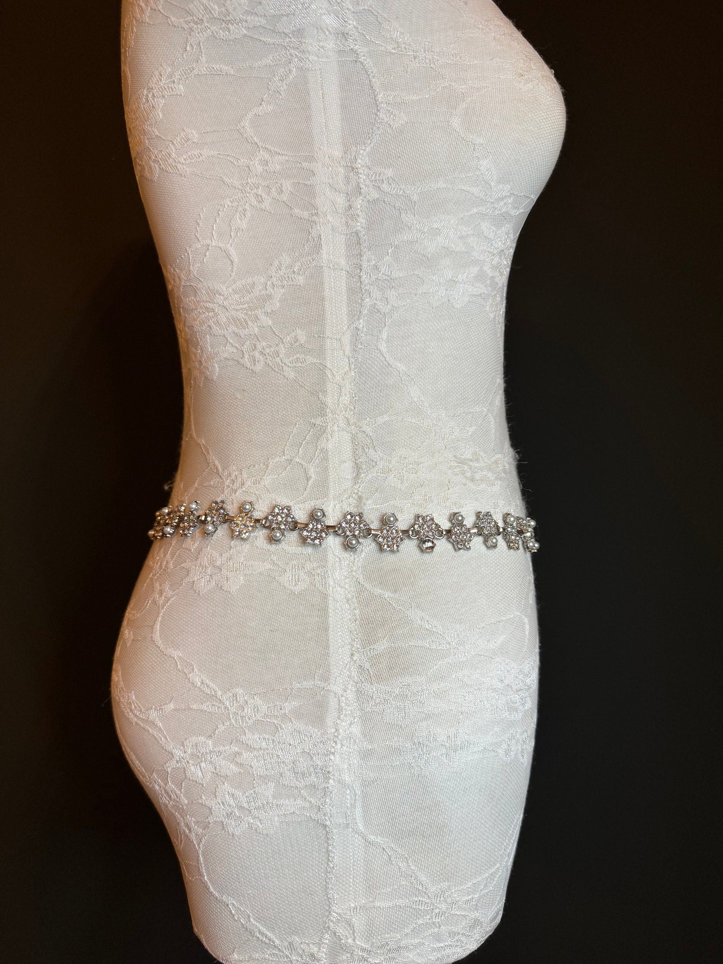 X-Long Belt, Jewel Rhinestone Belt, Chain Belt, Vintage Style Belt, Diamante Pearl Belt, Belt, Gift, Quality Belt, Elegant, Bridal Belt