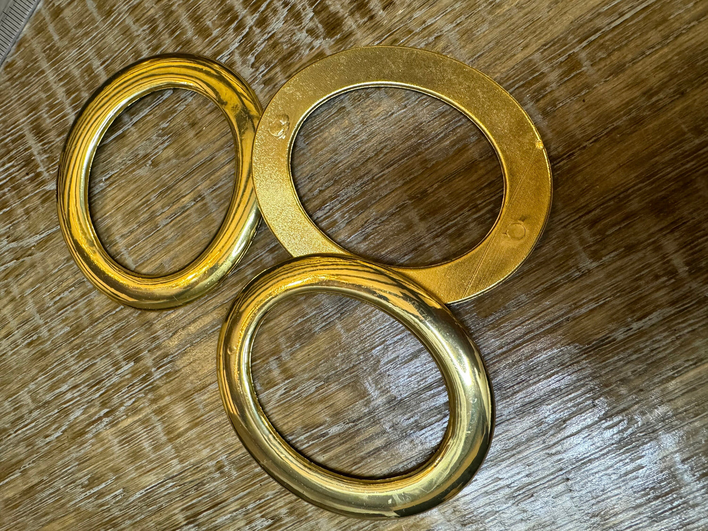 Large Ring Buckle, Deep Gold Abs Plastic Ring, Swimwear, Clothing, Belt, Bags, Crafts, 4”x 3.5”