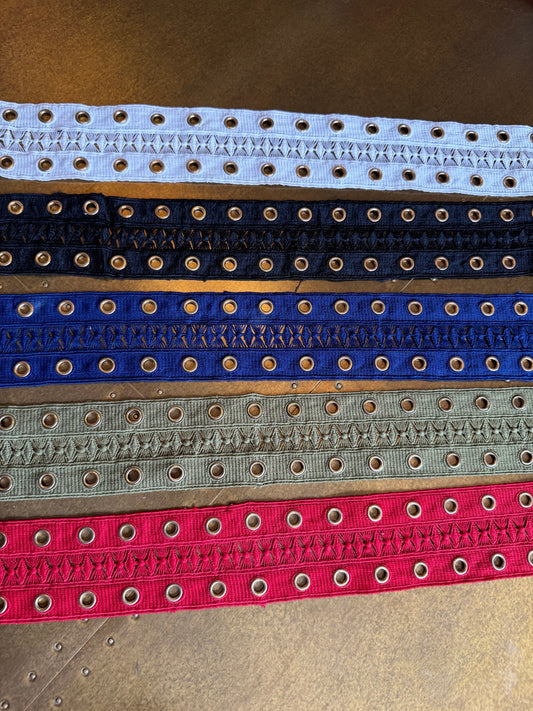 Double Eyelet Tape, Ivory, Black, Navy, Khaki, Red, Gold Eyelets, Tape with Eyelets, Tape, Dresses, Tops, 5.5cm Wide Tape,Sewing Eyelet Tape