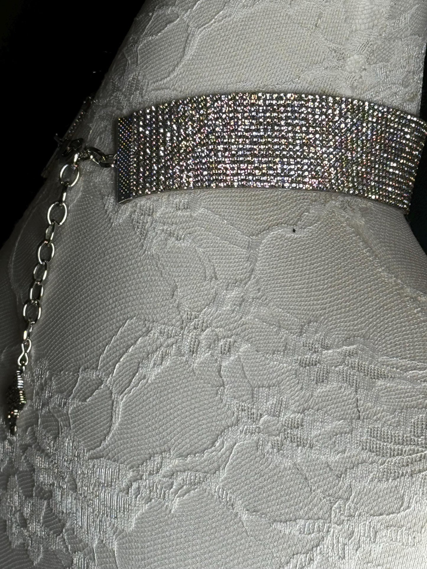 Rhinestone Diamanté 1.5” Wide Choker, 4cm Wide Choker Necklace, Smooth choker, Elegant Choker, Handmade, Dresses, Gift