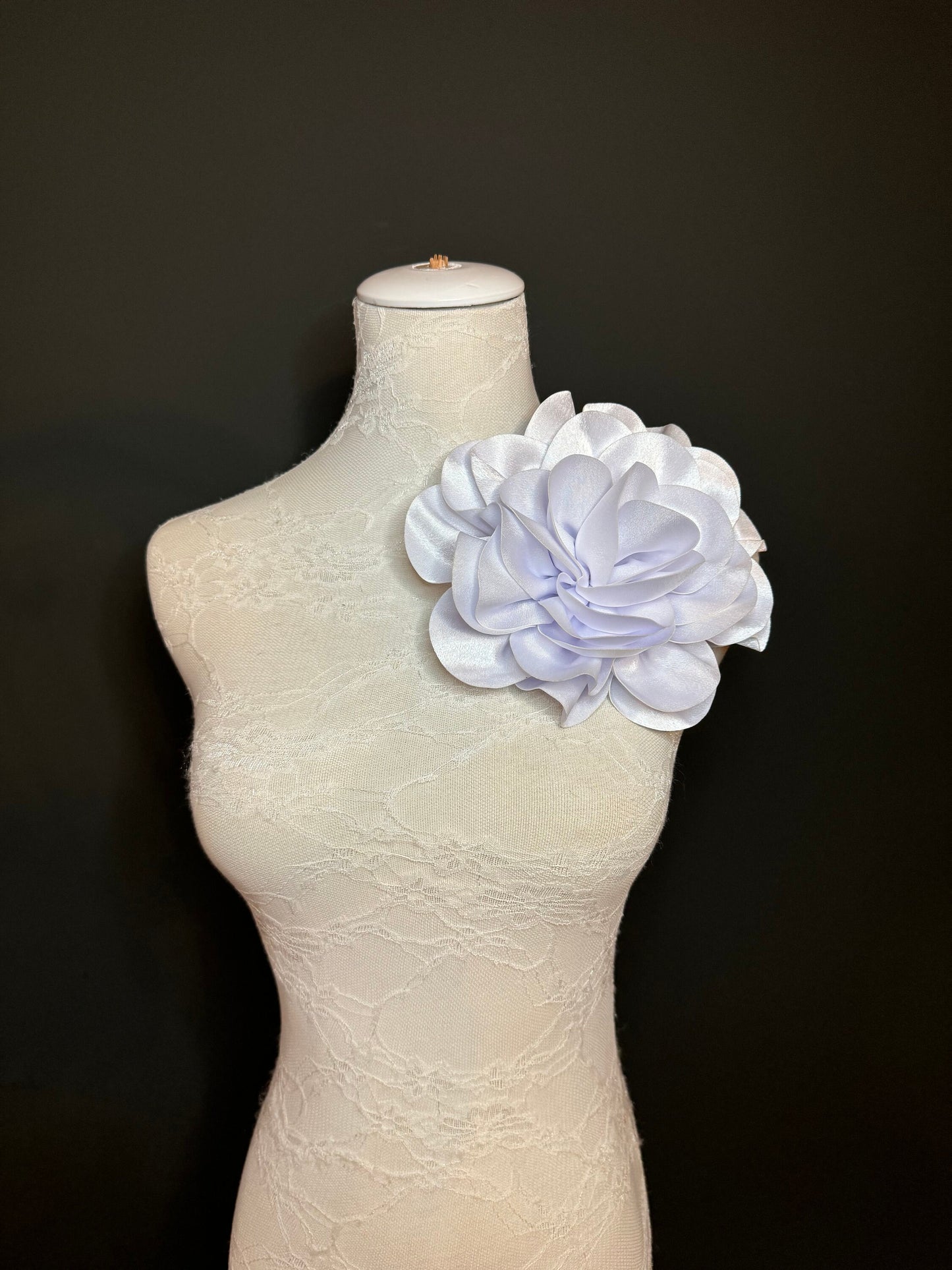 Large Corsage Flower, Black, Ivory, Wine, White, Blue, 7”, 18cm Wide, Large Pin on Corsage, Bridal, Clothing, Accessory, Fashion, FAN Design