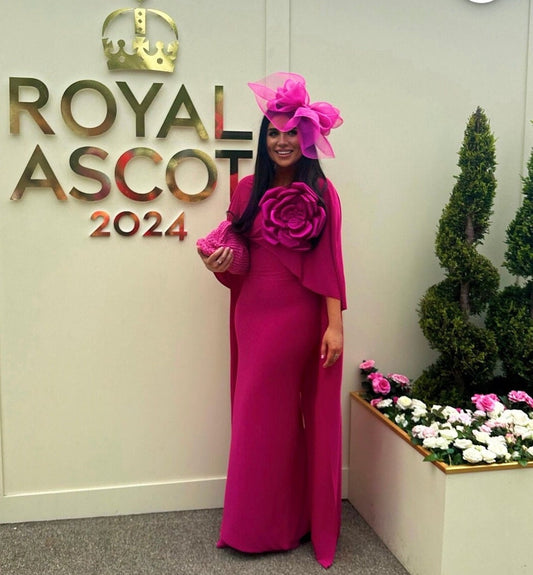 Oversized Large Corsage Flower, Cerise, 9 colours, 11” Wide, 27cm, Pin on Corsage, Bridal, Clothing, Dress, Hat, Accessory, FAN Design