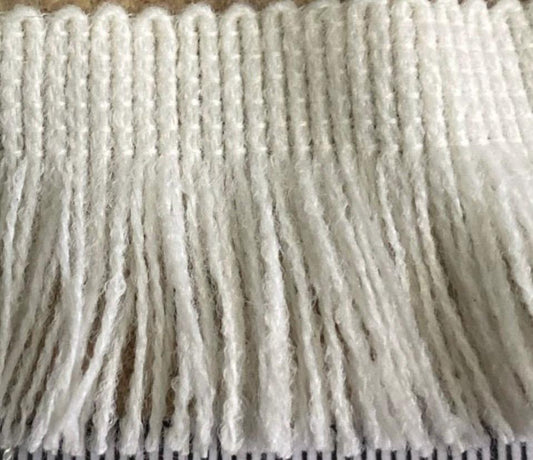 Fringe Tassel, Tassel Trim, Ivory, Multicolour, 3cm Wide, Dense, UK made, Soft, Higj Quality, Natural, Crafts, Clothing, Towels,