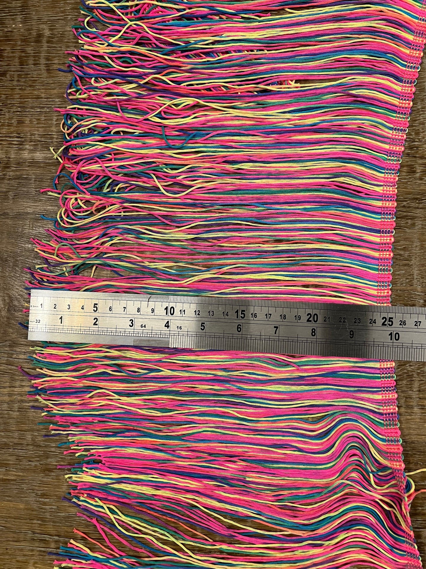 10" Rainbow Fringe 25cm