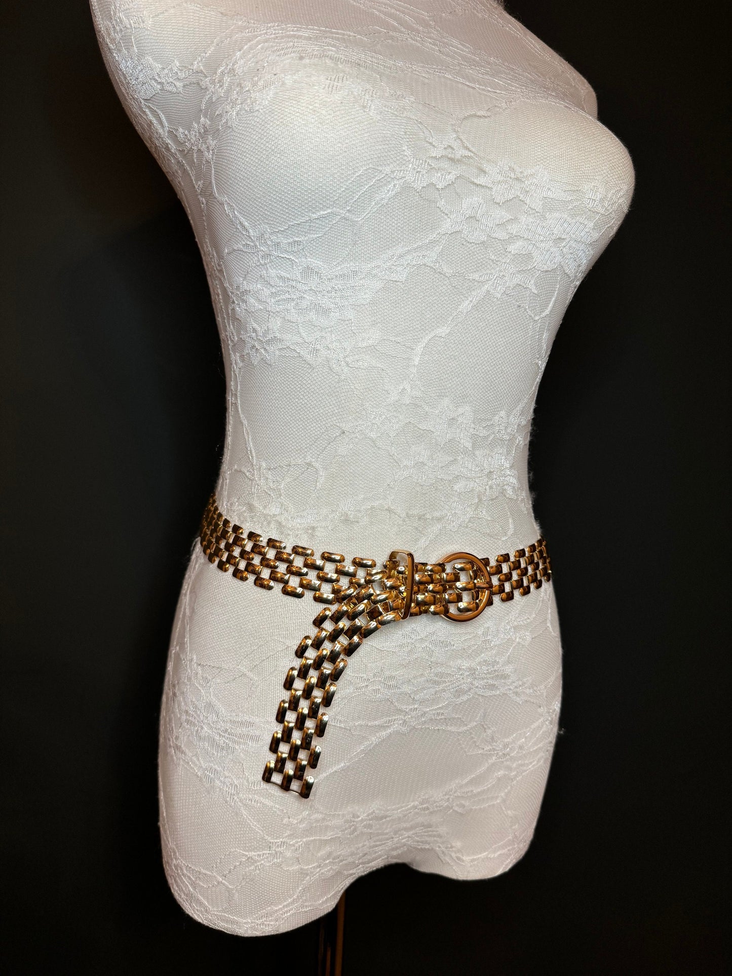 X-long Belt, Gold Buckle Chain Belt, Fashion Belt, Swimwear, Accessory, Gold, Size 18”-60”, Festival, Gift, Dress, FAN Design