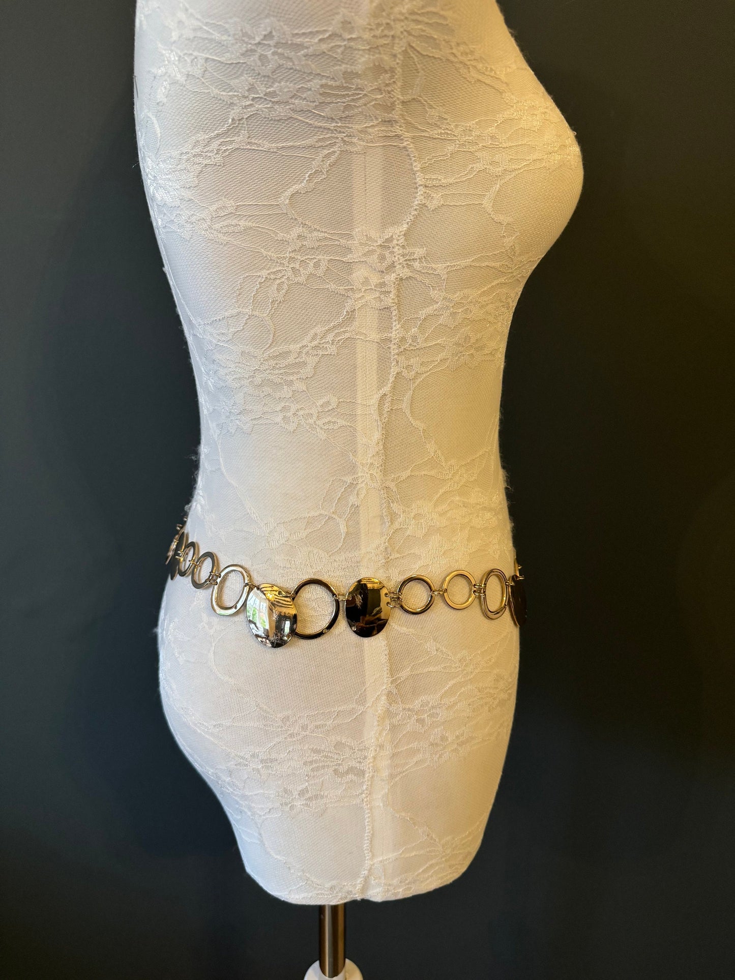 X-long Ring Belt, Metal Ring Belt, Teen Sizes, Size 18”-60”, Fan Design, Fan Collection, Gold, Metal belt, Fashion Accessory