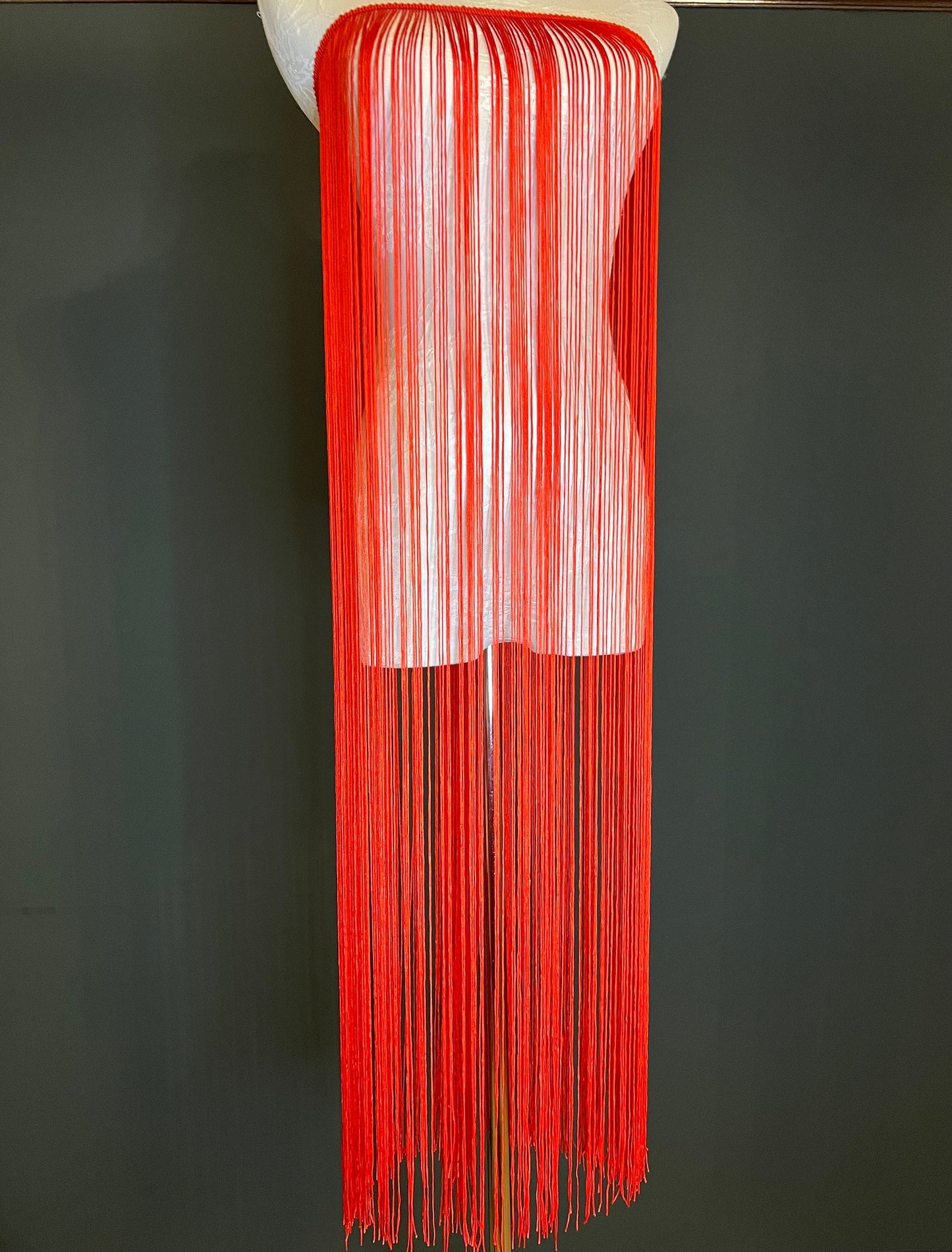 Red 40" 100cm Wide Dense Fringe Trim, Sewing Embellishment, 27 Colours