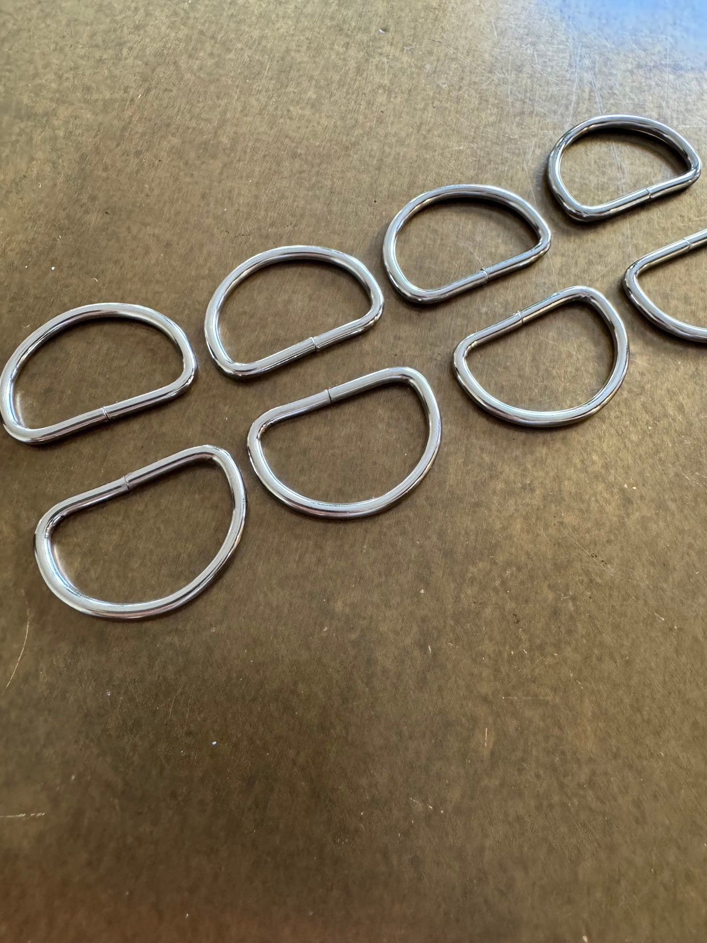 1” D Rings, Metal Over Sized D Rings, 1”, 2.5cm Shiny Silver, Metal D rings, Bags, Chains, Clothing, Belts