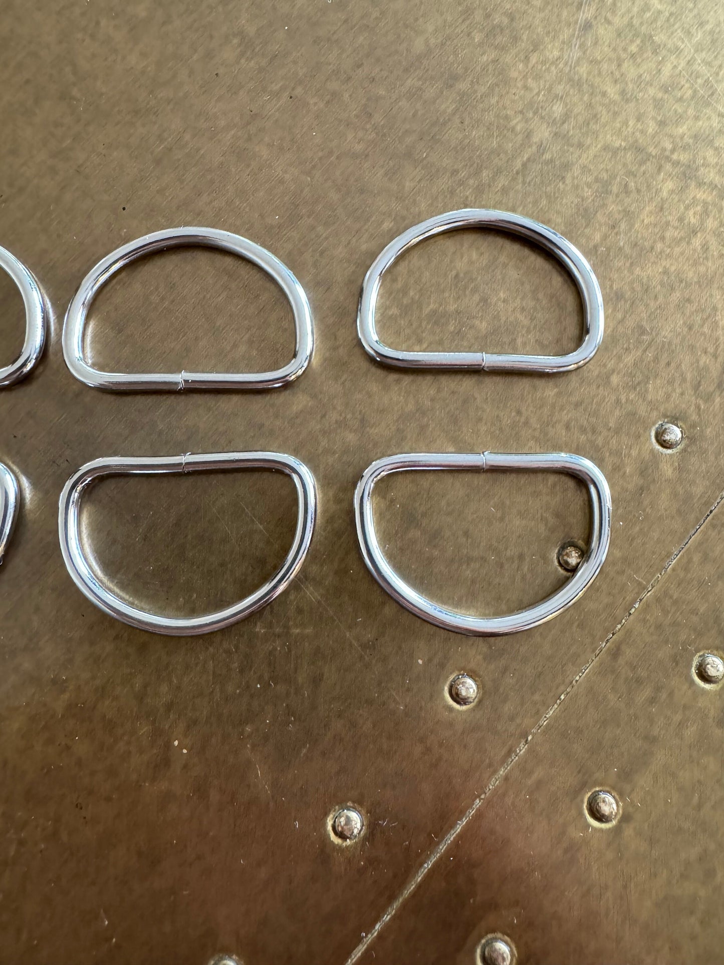 1” D Rings, Metal Over Sized D Rings, 1”, 2.5cm Shiny Silver, Metal D rings, Bags, Chains, Clothing, Belts