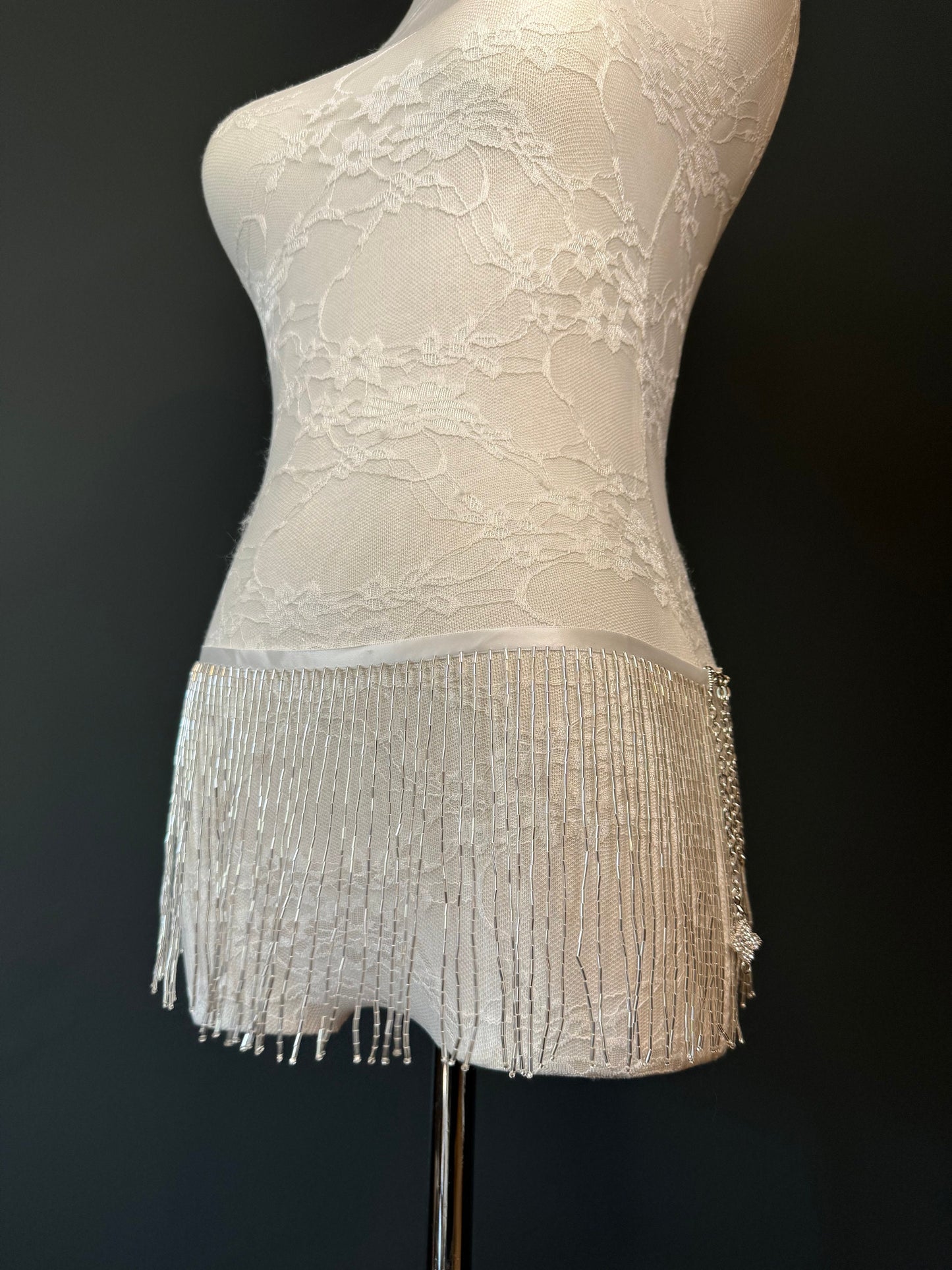 X-long Belt, Glass Beaded Fringe Belt, 8 colours, Sizes 18 to 60 inch, FAN Design, Fashion, Costume, Dance, Festival