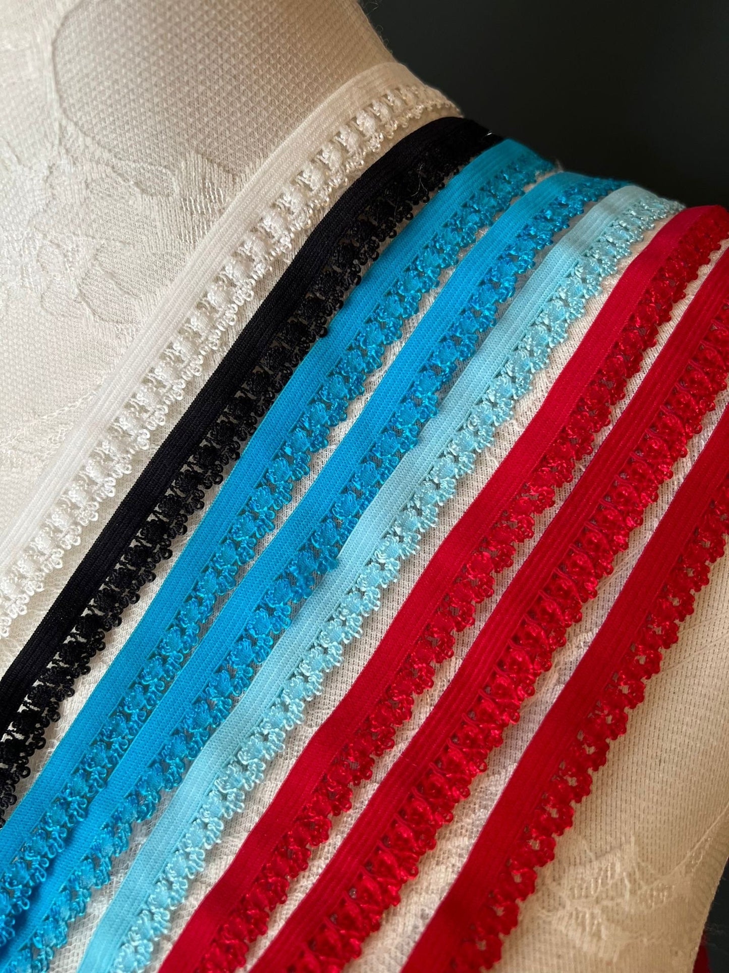 12mm Wide Picot Edge Elastic, Scallop Edging, Knicker Elastic, Lingerie Elastic, Edging Elastic, Picot Trim, Underwear, Clothing
