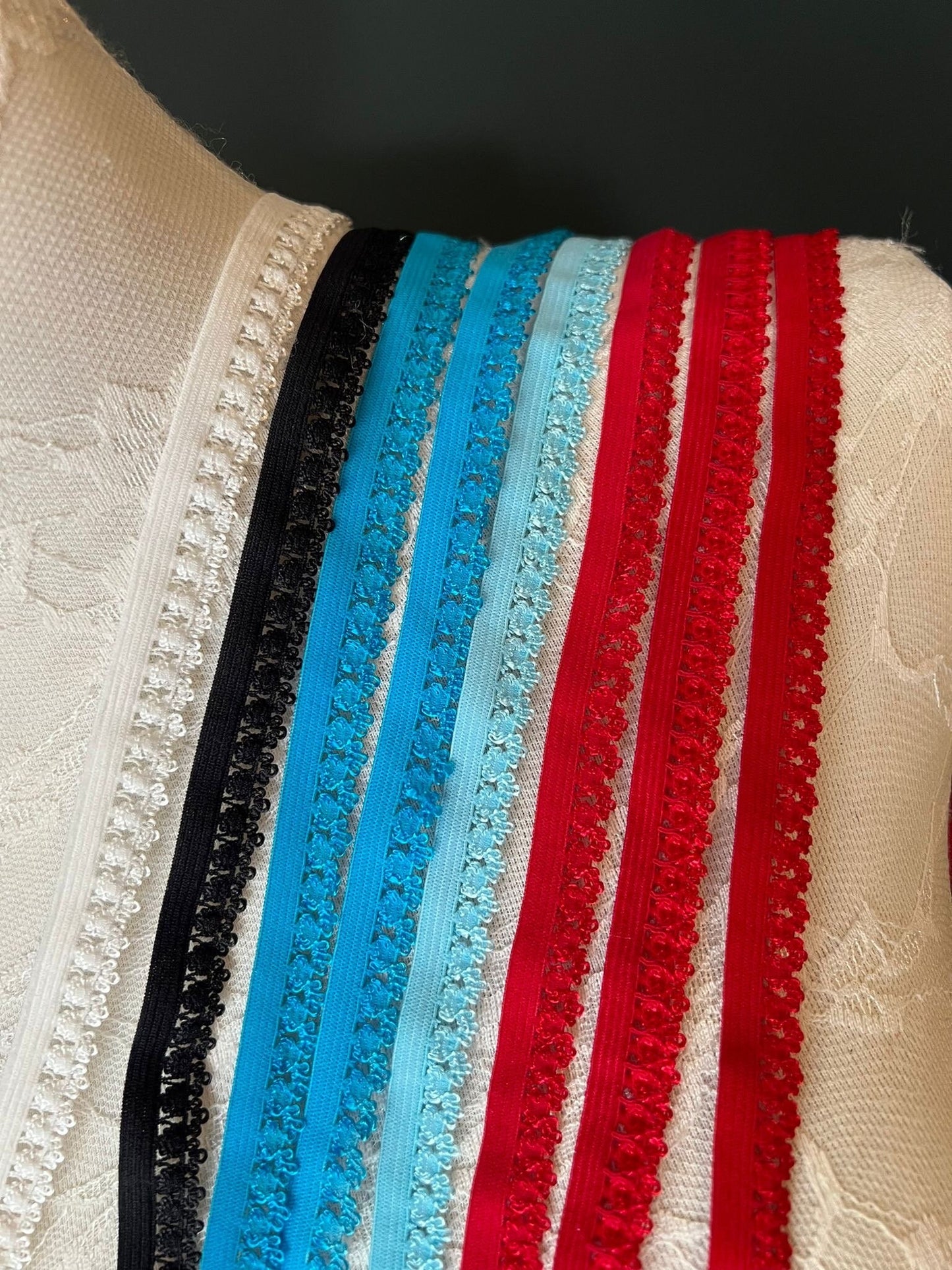 12mm Wide Picot Edge Elastic, Scallop Edging, Knicker Elastic, Lingerie Elastic, Edging Elastic, Picot Trim, Underwear, Clothing
