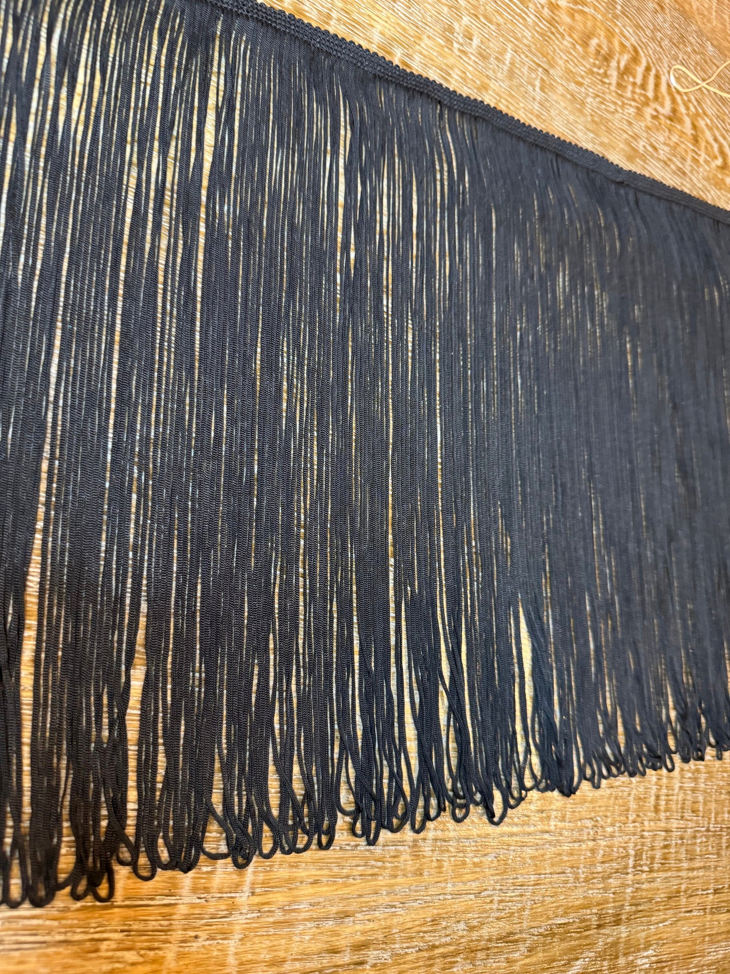 12” wide STRETCH fringe, elegant fringe, black, quality fringe trimming, Rayon Quality fringe, UK made Very High Quality, Furnishing, Dance