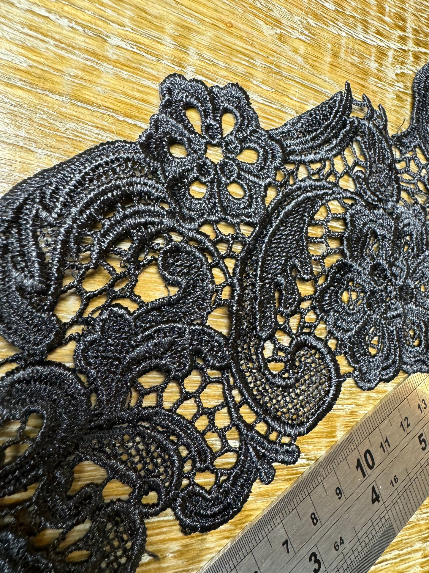 Column Lace Trim, Black, Lace, Soft Lace, 10cm (4”) Wide, Quality Lace, Dresses, Clothing, Craft Lace, Tops, Dresses, Lingerie