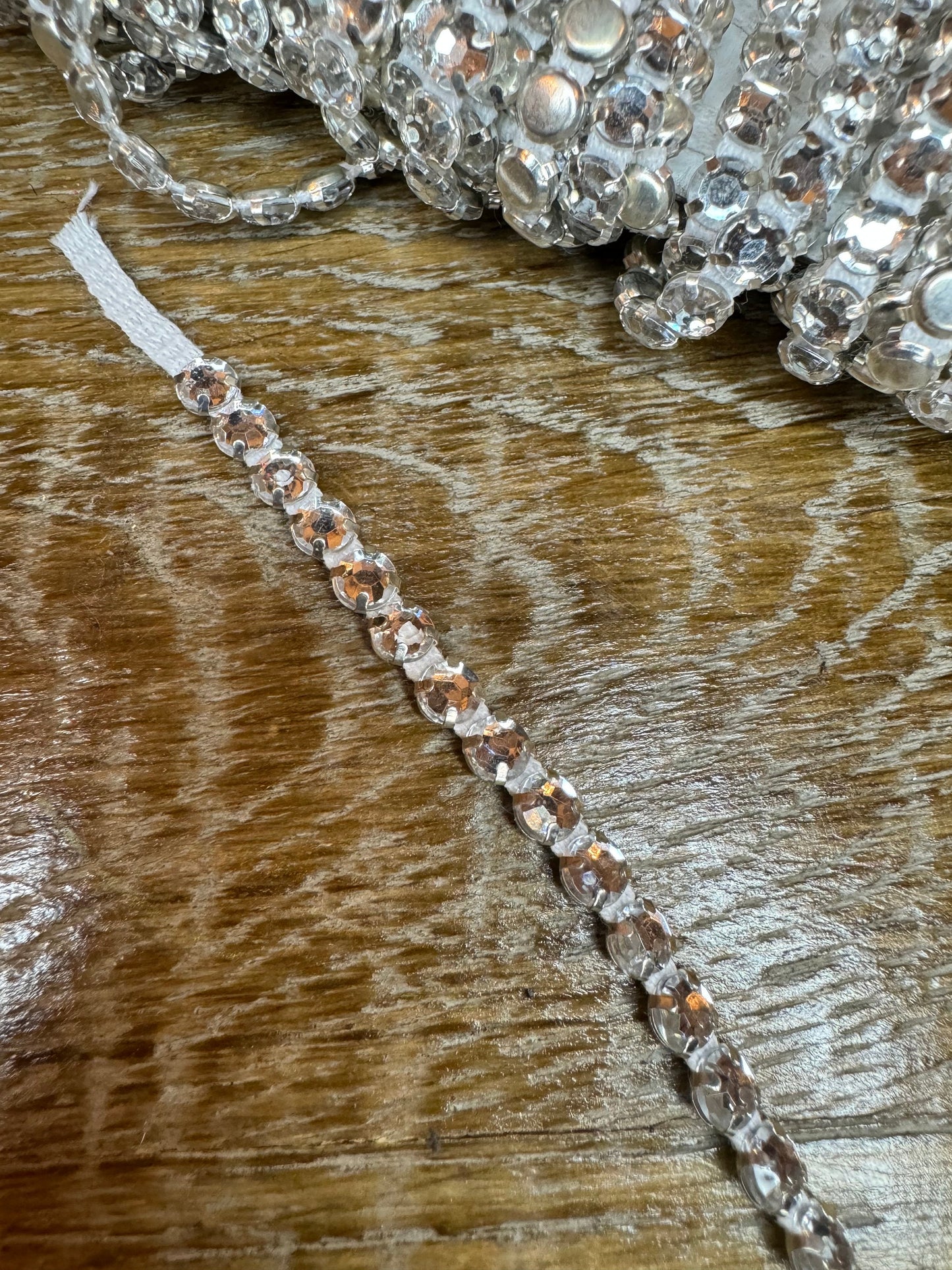 Diamante Stones, Rhinestones on Cord, Easy to sew, High Quality Single Row Rhinestones, Glue on, Sew on Rhinestones, Diamanté Crystals