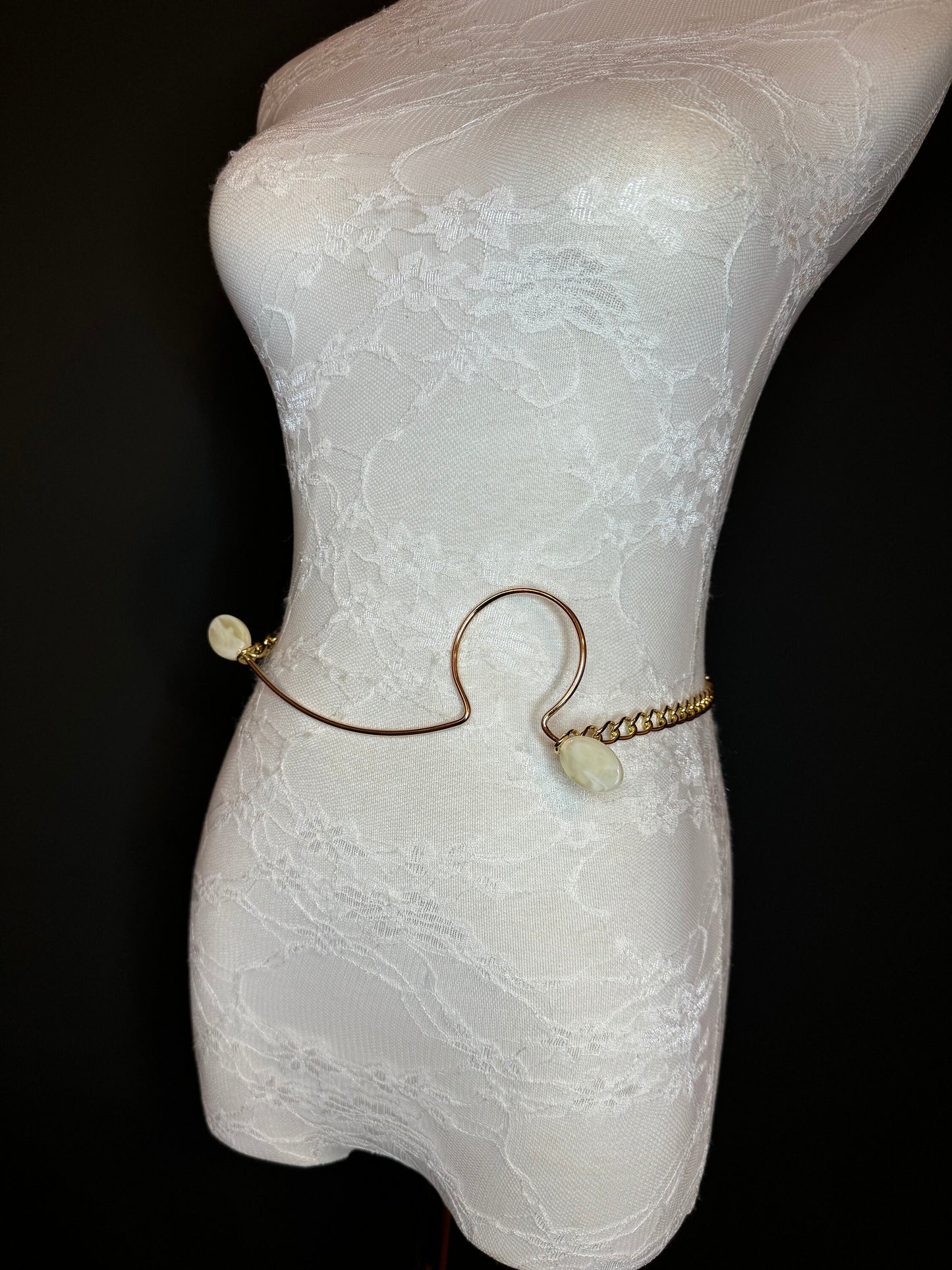 X-long Belt, Gold Buckle Chain Belt, Fashion Belt, Swimwear, Accessory, Gold, Size 18”-60”, Festival, Gift, Dress, FAN Design