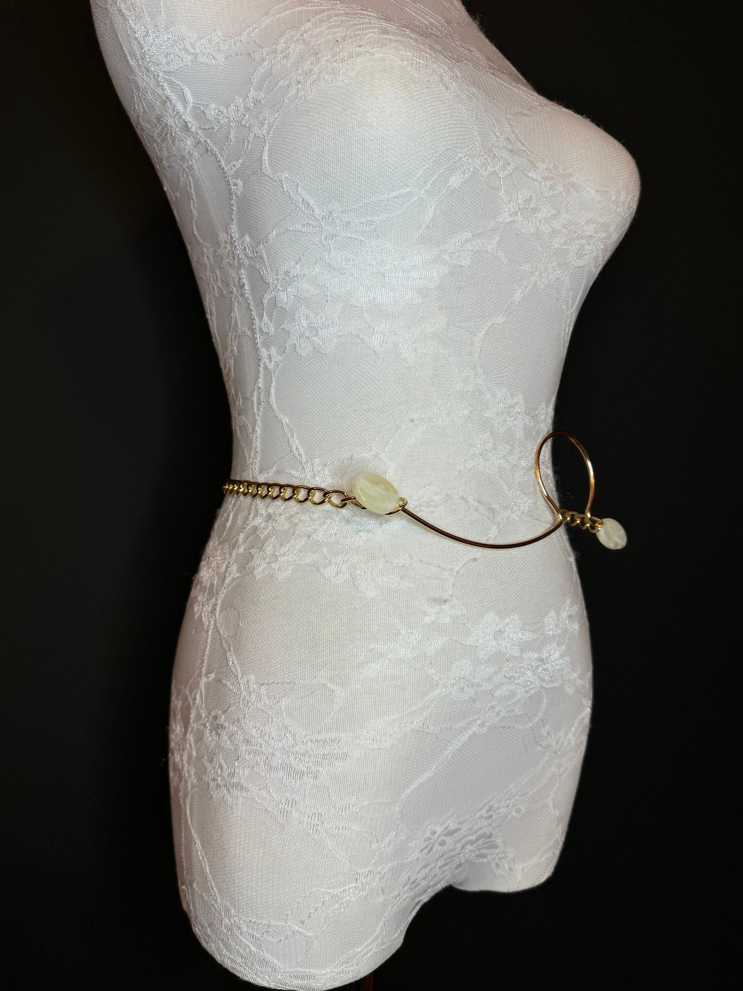 X-long Belt, Gold Buckle Chain Belt, Fashion Belt, Swimwear, Accessory, Gold, Size 18”-60”, Festival, Gift, Dress, FAN Design
