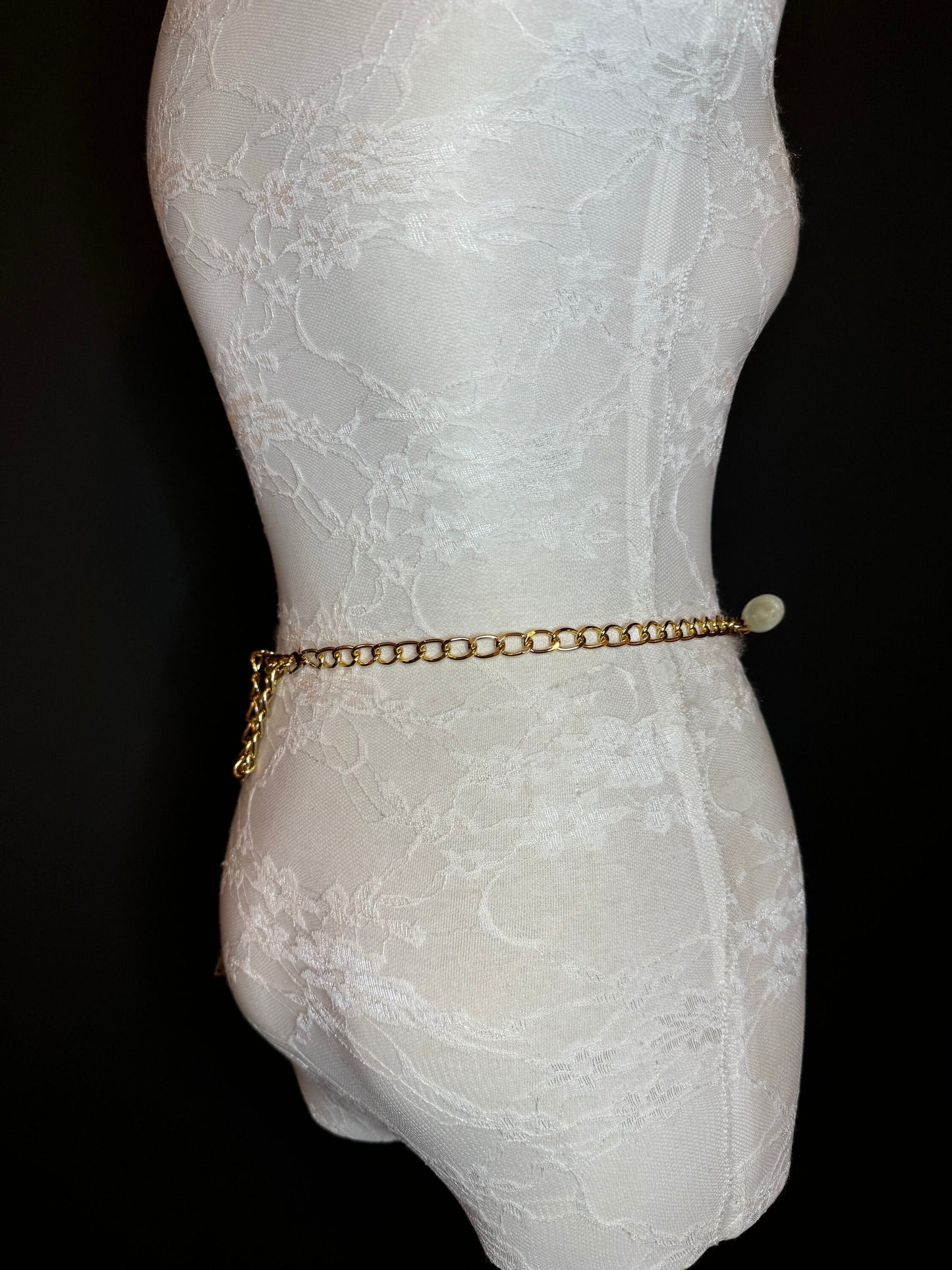 X-long Belt, Gold Buckle Chain Belt, Fashion Belt, Swimwear, Accessory, Gold, Size 18”-60”, Festival, Gift, Dress, FAN Design