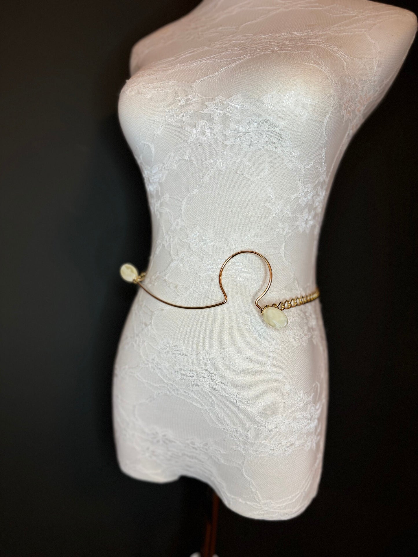 X-long Belt, Gold Buckle Chain Belt, Fashion Belt, Swimwear, Accessory, Gold, Size 18”-60”, Festival, Gift, Dress, FAN Design