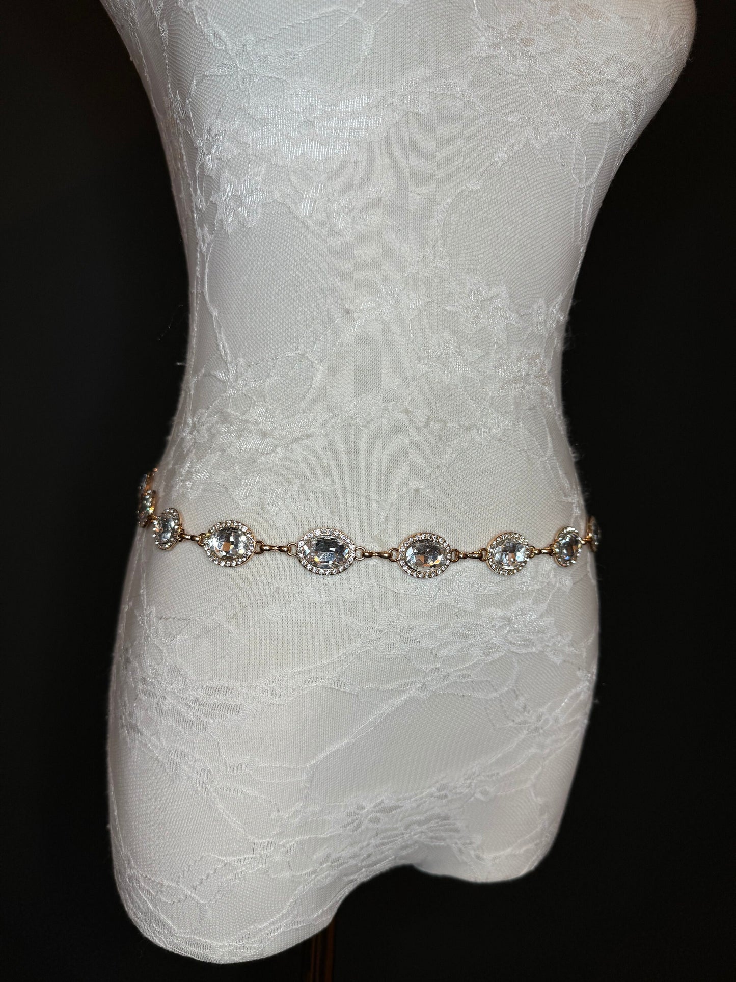 X-Long Belt, Jewel Rhinestone Belt, Chain Belt, Vintage Style Belt, Diamante Belt, Fashion Belt, Gift, Quality Belt, Elegant, Swimwear Belt