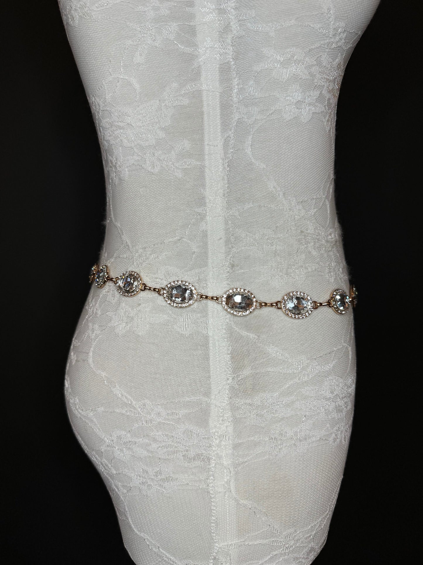 X-Long Belt, Jewel Rhinestone Belt, Chain Belt, Vintage Style Belt, Diamante Belt, Fashion Belt, Gift, Quality Belt, Elegant, Swimwear Belt