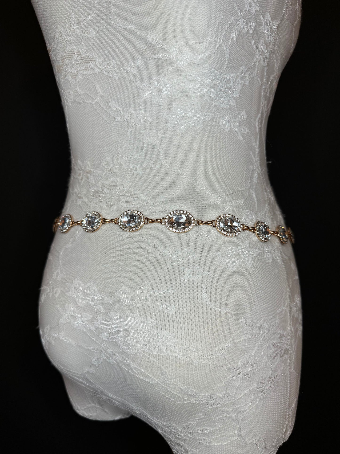 X-Long Belt, Jewel Rhinestone Belt, Chain Belt, Vintage Style Belt, Diamante Belt, Fashion Belt, Gift, Quality Belt, Elegant, Swimwear Belt