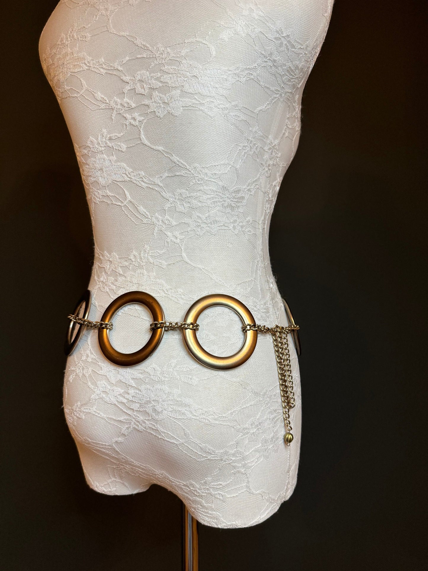 X-long Belt, Ring Belt, Gold Rings Belt, Gold, Silver, Antique Brass, Chain Belt, Fashion Belt, Rings, 8cm Rings, Teen Sizes, 18”-60” sizes