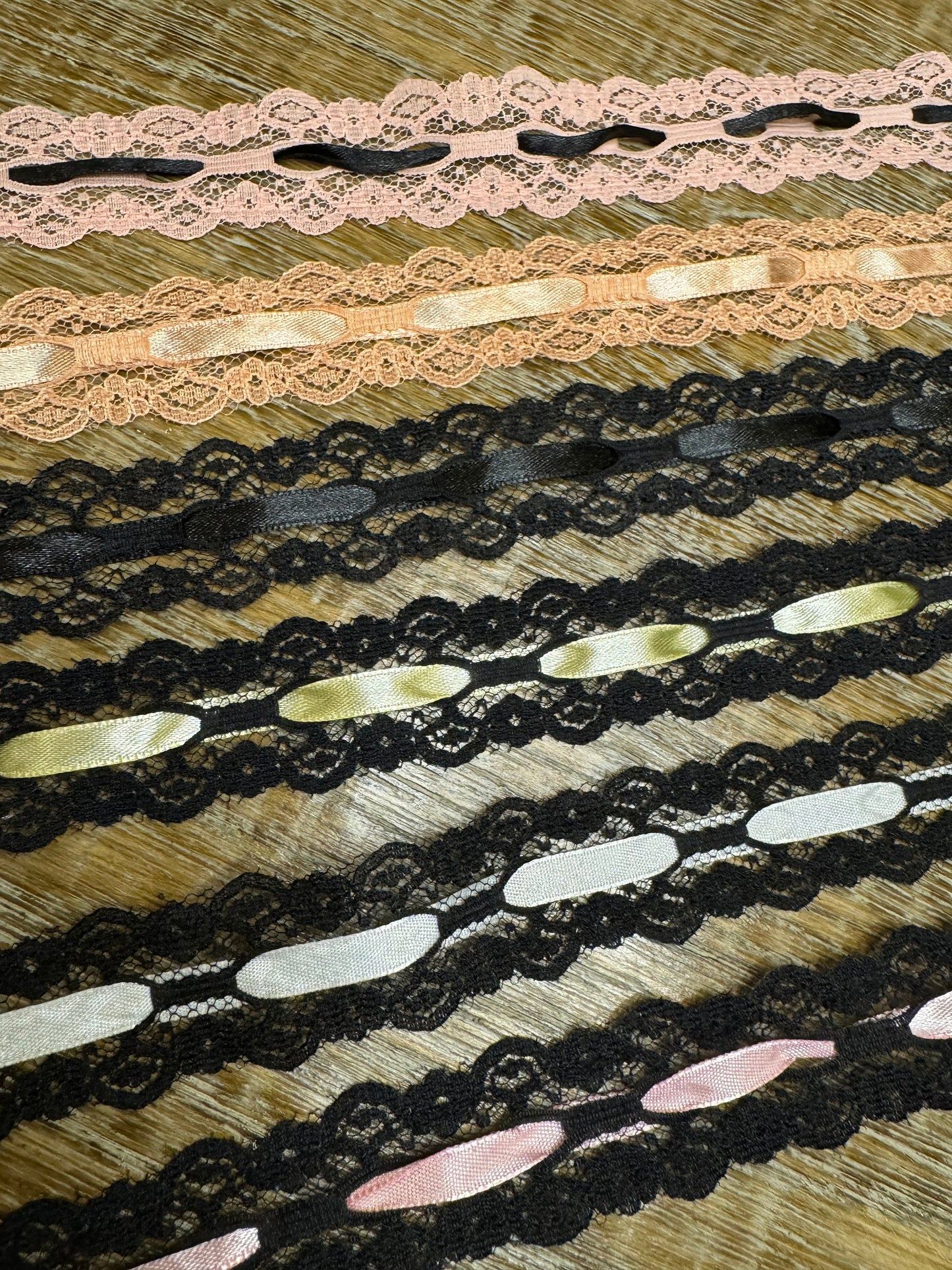 Ribbon Slot Lace, Lace Trim, 6 colours, Fashion Lace, Underwear, Clothing, Vintage Fashion 2