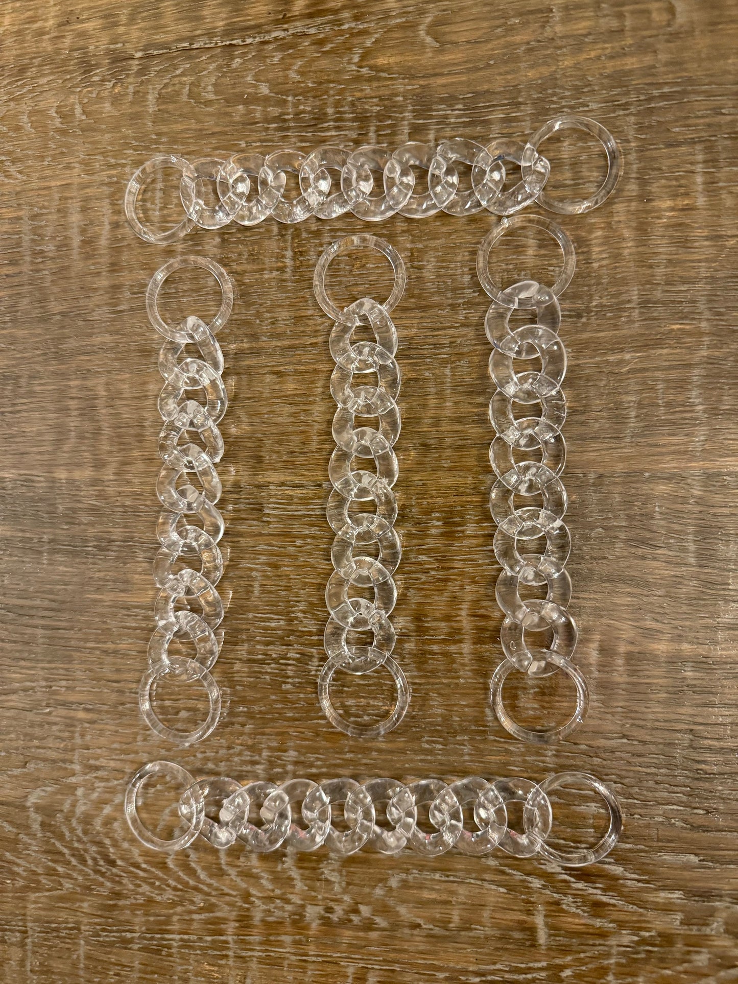 Transparent Plastic Clear Chain Straps, Long Quality Chain, Smooth Chain, 100+ sizes, Bra Straps, Chain, Top, Swimwear, Bags, Crafts