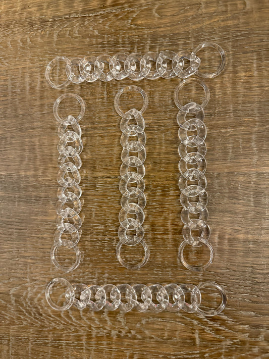 Transparent Plastic Clear Chain Straps, Long Quality Chain, Smooth Chain, 100+ sizes, Bra Straps, Chain, Top, Swimwear, Bags, Crafts