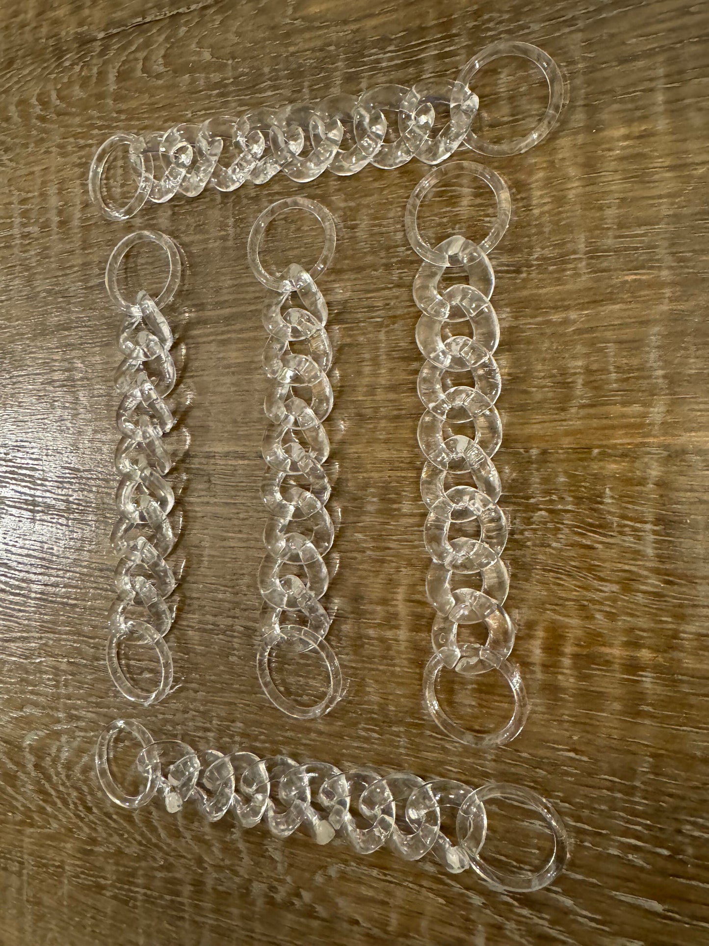 Transparent Plastic Clear Chain Straps, Long Quality Chain, Smooth Chain, 100+ sizes, Bra Straps, Chain, Top, Swimwear, Bags, Crafts