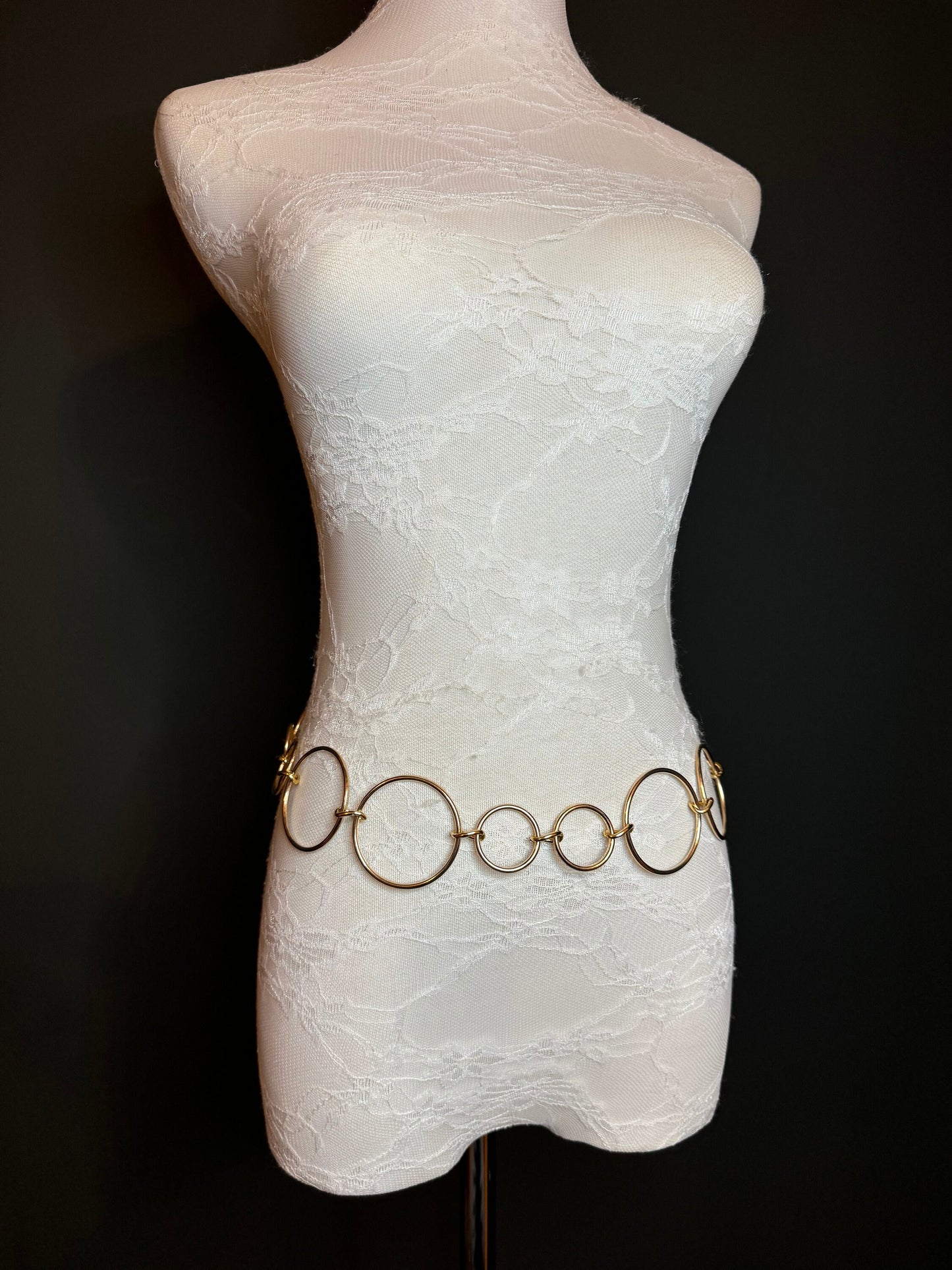X-long Ring Belt, Metal Ring Belt, Teen Sizes, Sizes 18”-60”, Custom, Fan Design, Fan Collection, Gold, Silver Metal belt, Fashion Accessory