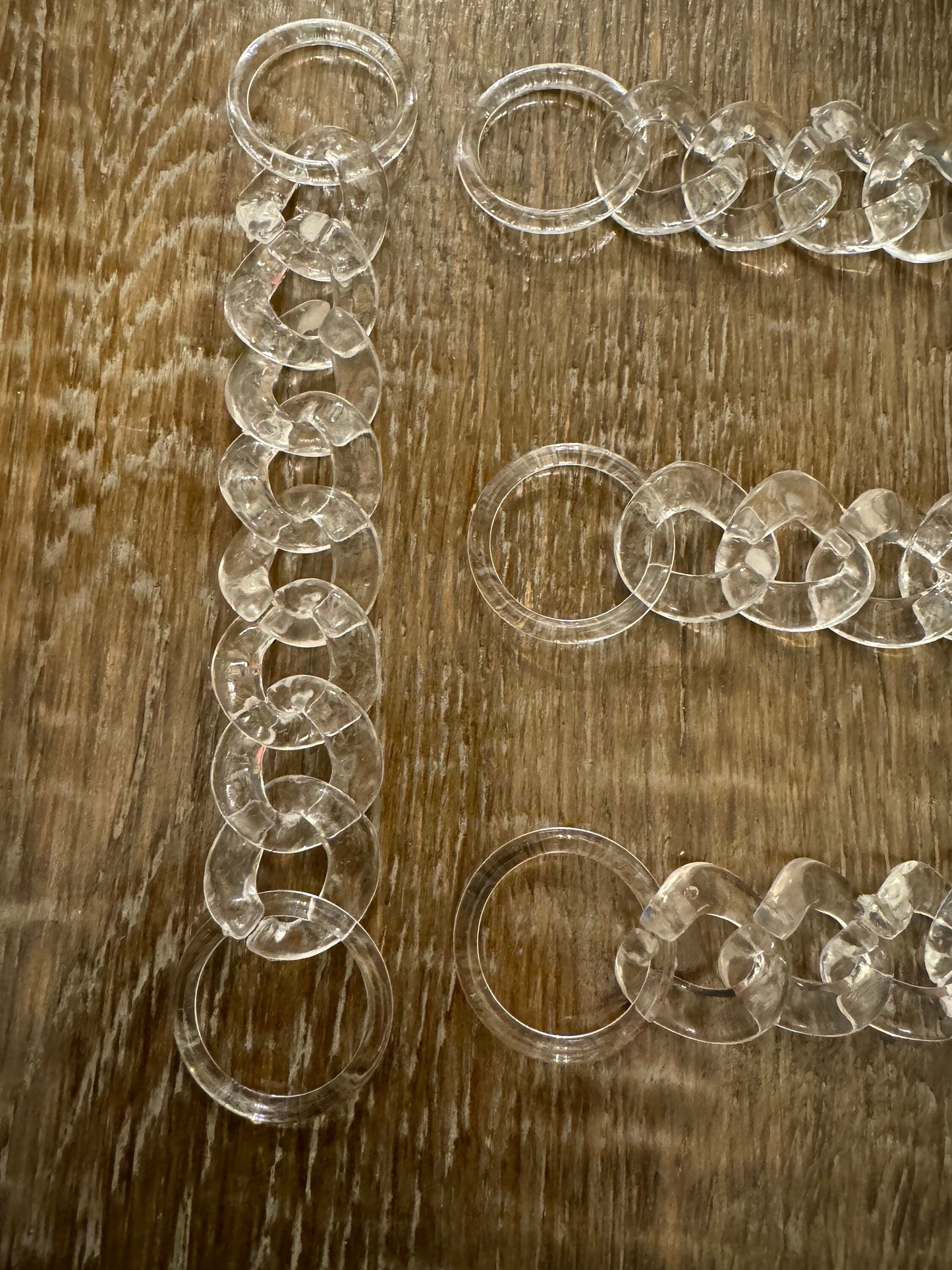 Transparent Plastic Clear Chain Straps, Long Quality Chain, Smooth Chain, 100+ sizes, Bra Straps, Chain, Top, Swimwear, Bags, Crafts