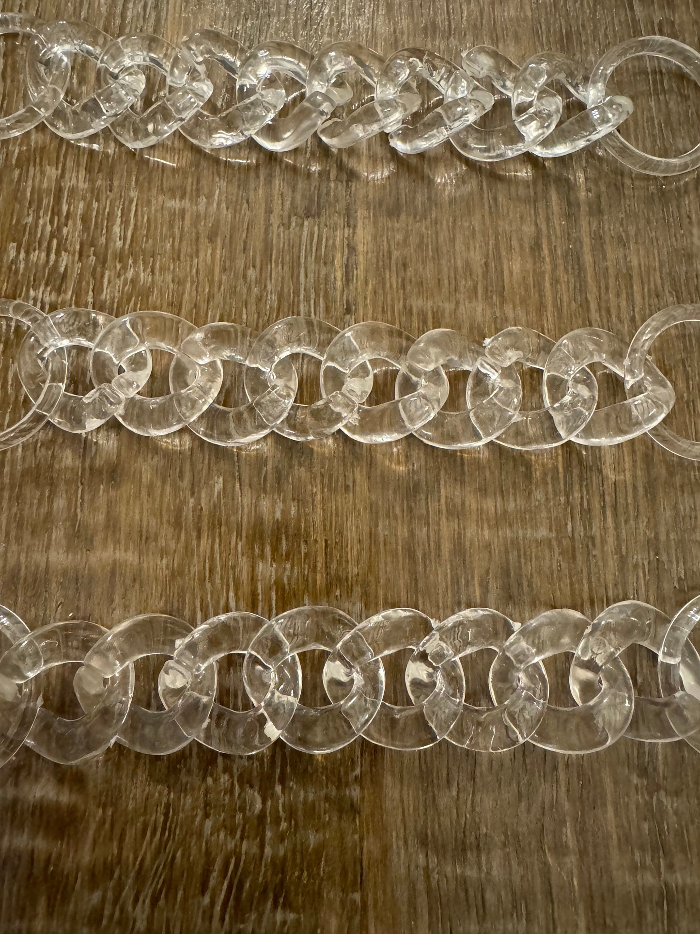 Transparent Plastic Clear Chain Straps, Long Quality Chain, Smooth Chain, 100+ sizes, Bra Straps, Chain, Top, Swimwear, Bags, Crafts