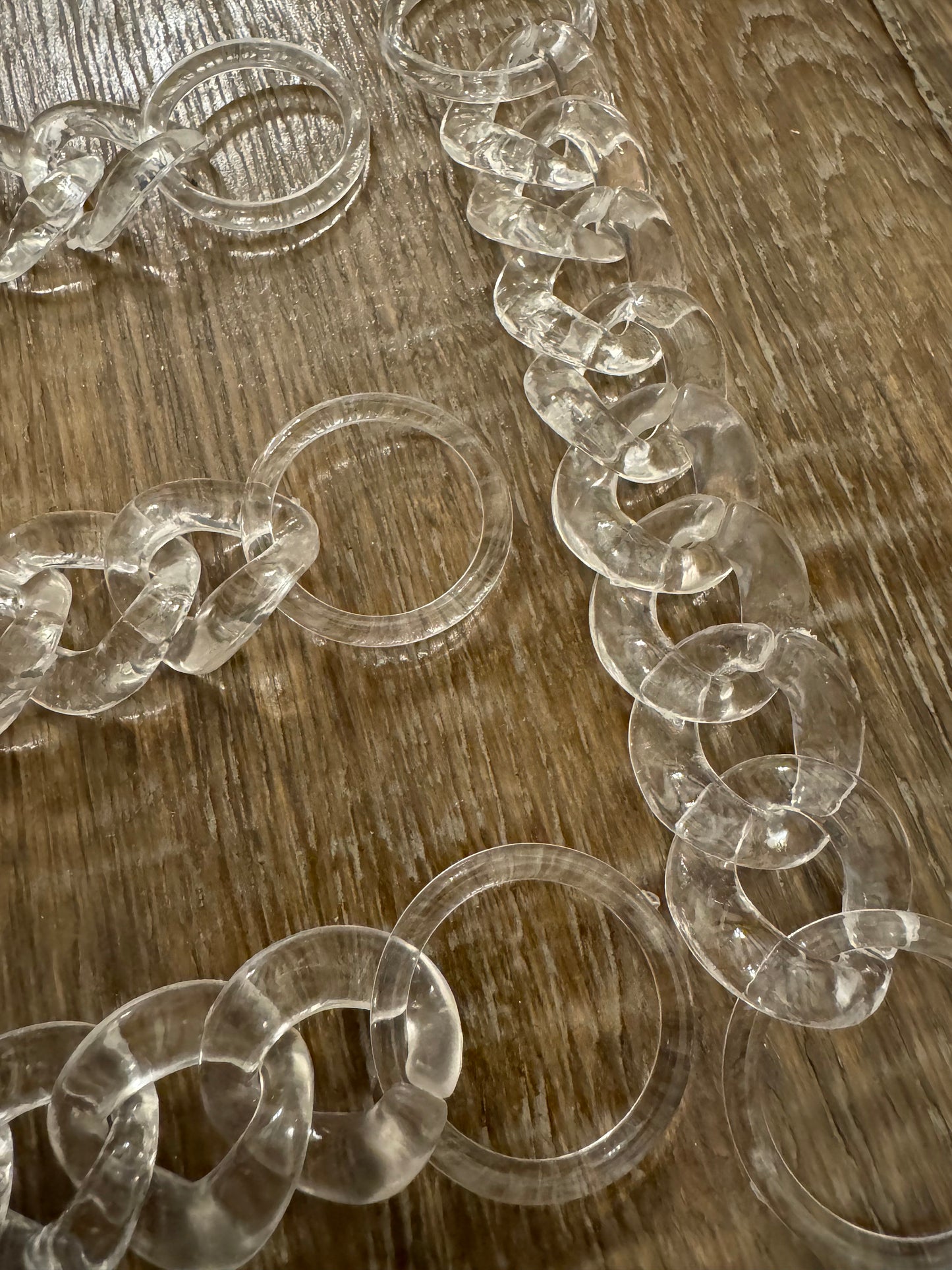 Transparent Plastic Clear Chain Straps, Long Quality Chain, Smooth Chain, 100+ sizes, Bra Straps, Chain, Top, Swimwear, Bags, Crafts