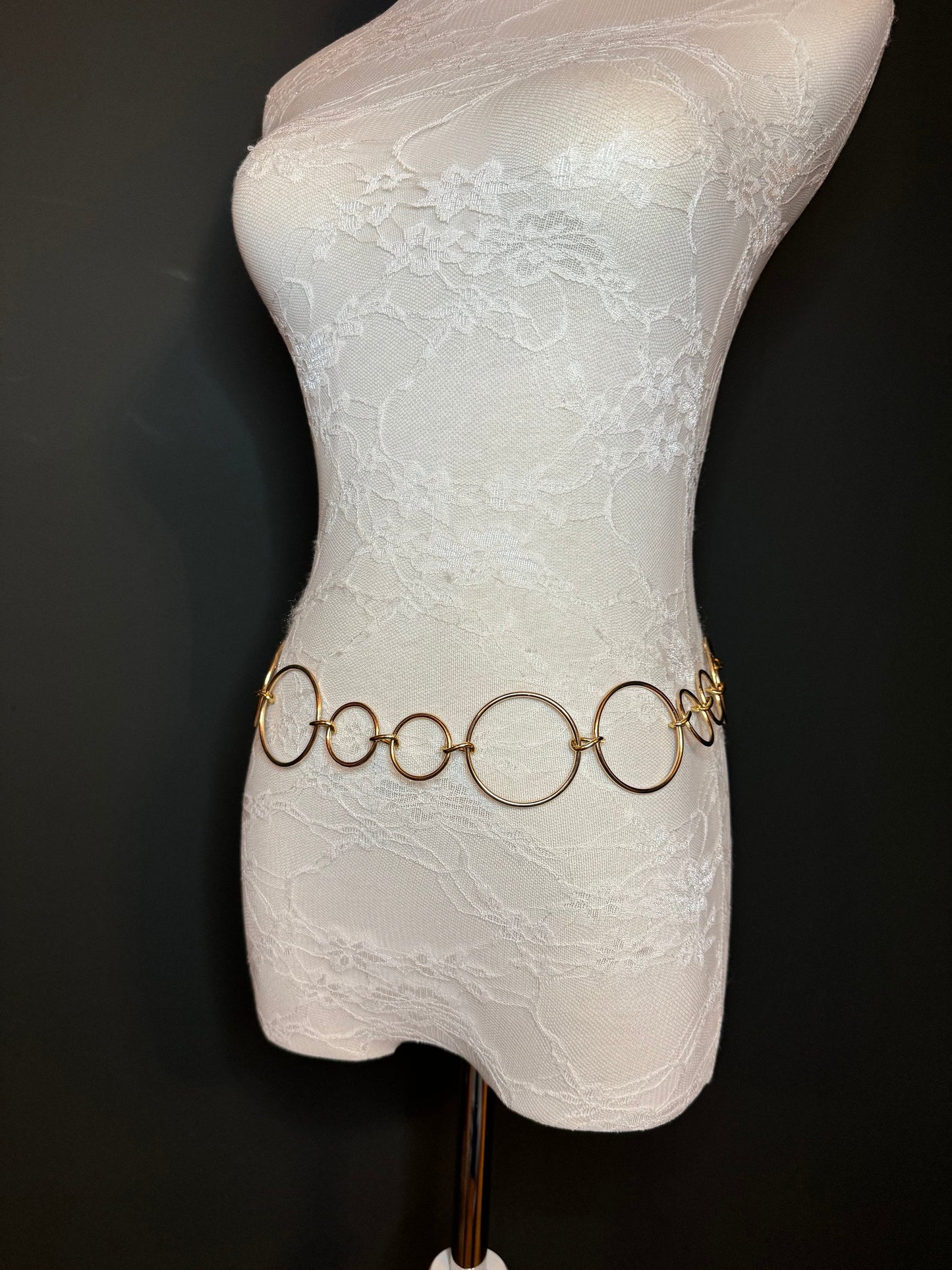 X-long Ring Belt, Metal Ring Belt, Teen Sizes, Sizes 18”-60”, Custom, Fan Design, Fan Collection, Gold, Silver Metal belt, Fashion Accessory